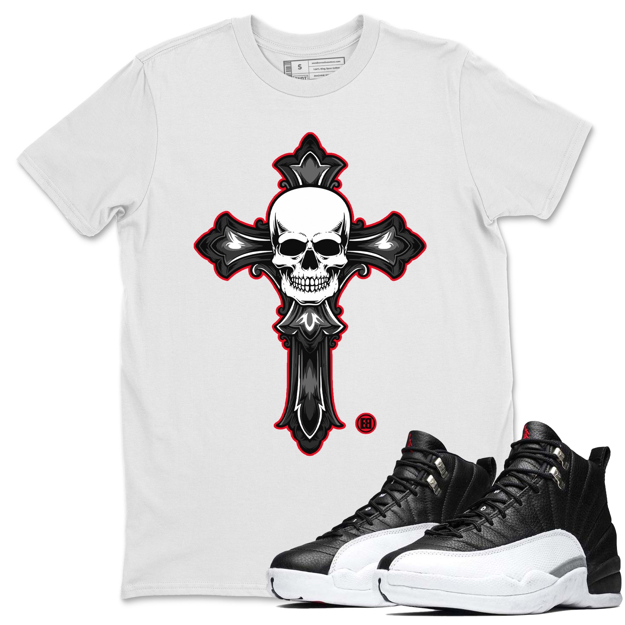 Skull Cross Unisex Tops - Air Jordan 12 Playoffs