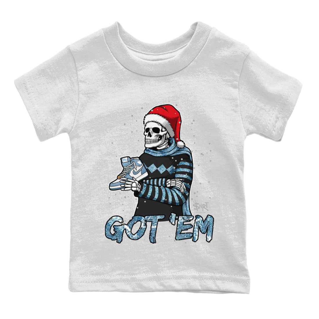 Skull Got Em Kids Tops - Air Jordan 1 Denim