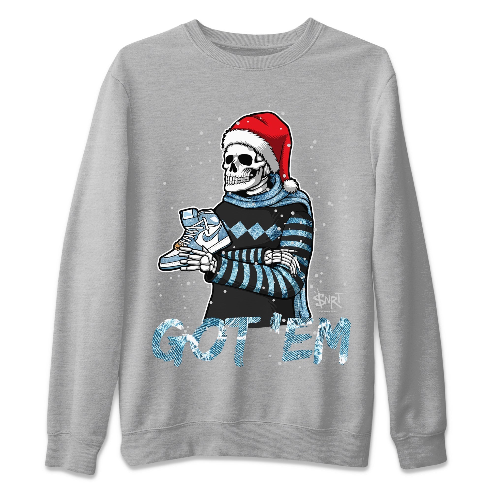 Skull Got Em Unisex Tops - Air Jordan 1 Denim