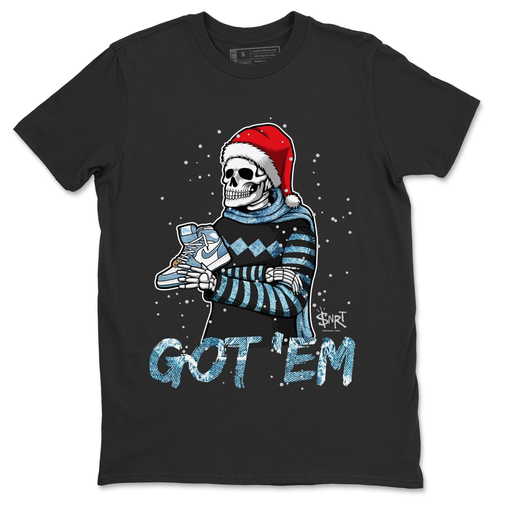 Skull Got Em Unisex Tops - Air Jordan 1 Denim