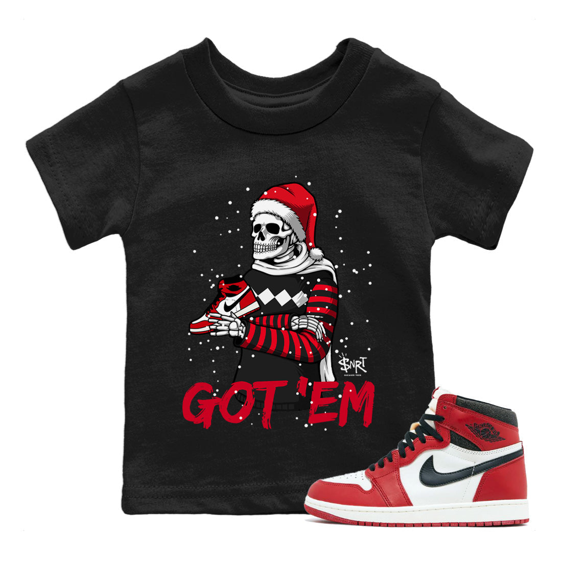 Skull Got Em Kids Tops - Air Jordan 1 Lost & Found