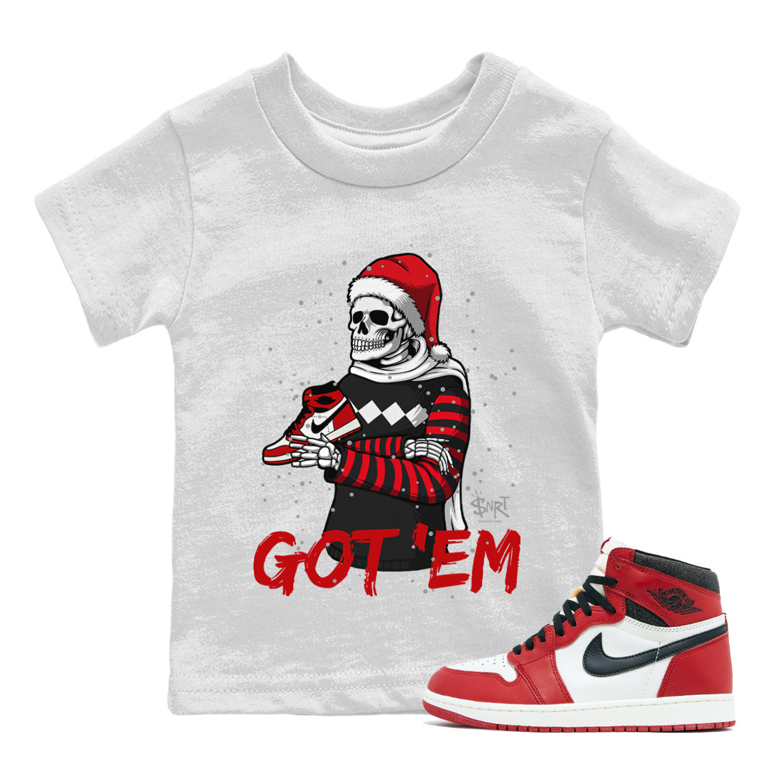 Skull Got Em Kids Tops - Air Jordan 1 Lost & Found