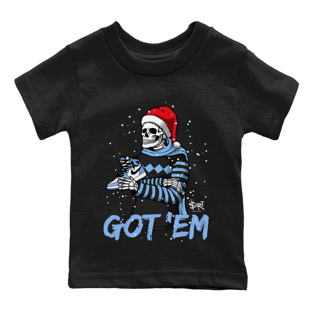 Skull Got Em Kids Tops - Air Jordan 1 University Blue