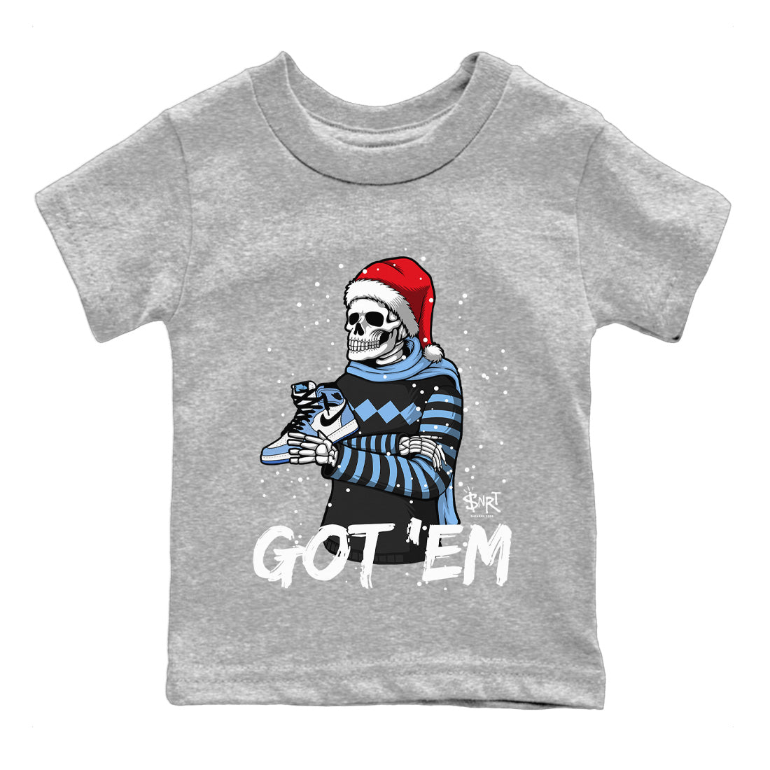 Skull Got Em Kids Tops - Air Jordan 1 University Blue