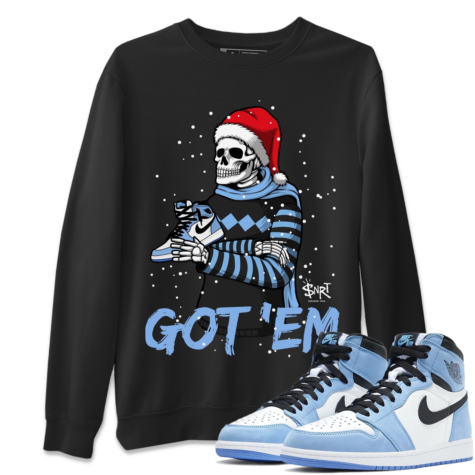Skull Got Em Unisex Tops - Air Jordan 1 University Blue
