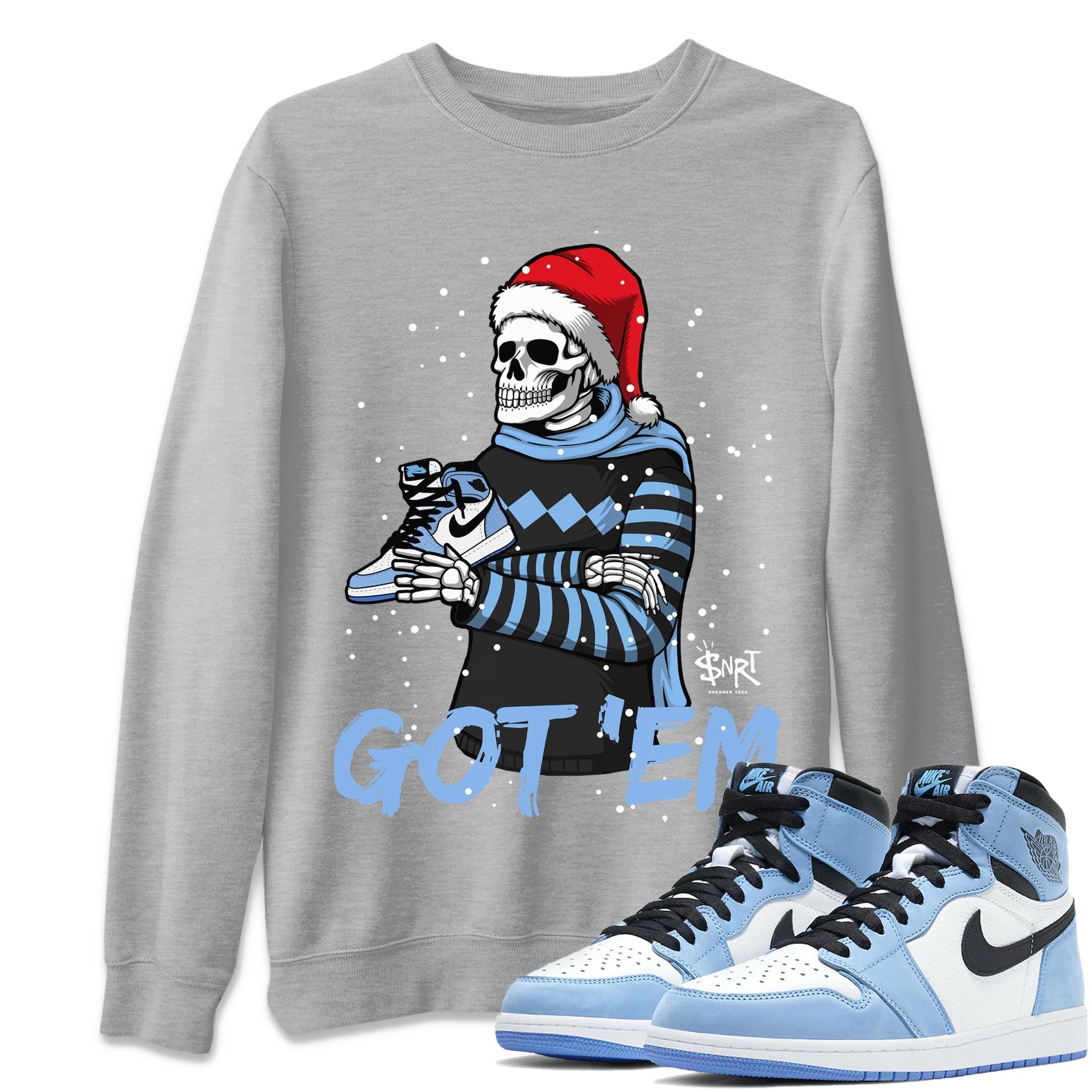 Skull Got Em Unisex Tops - Air Jordan 1 University Blue