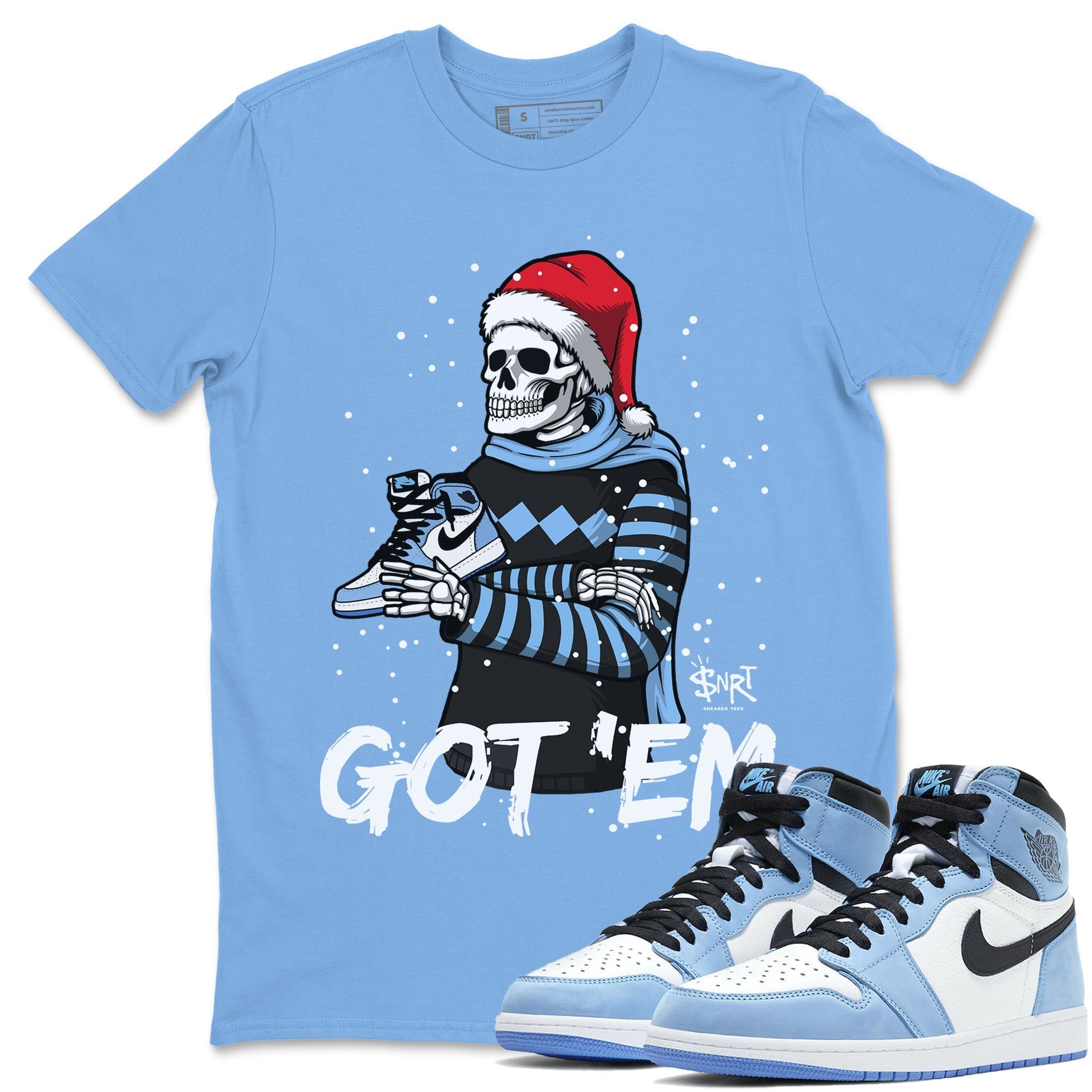 Skull Got Em Unisex Tops - Air Jordan 1 University Blue