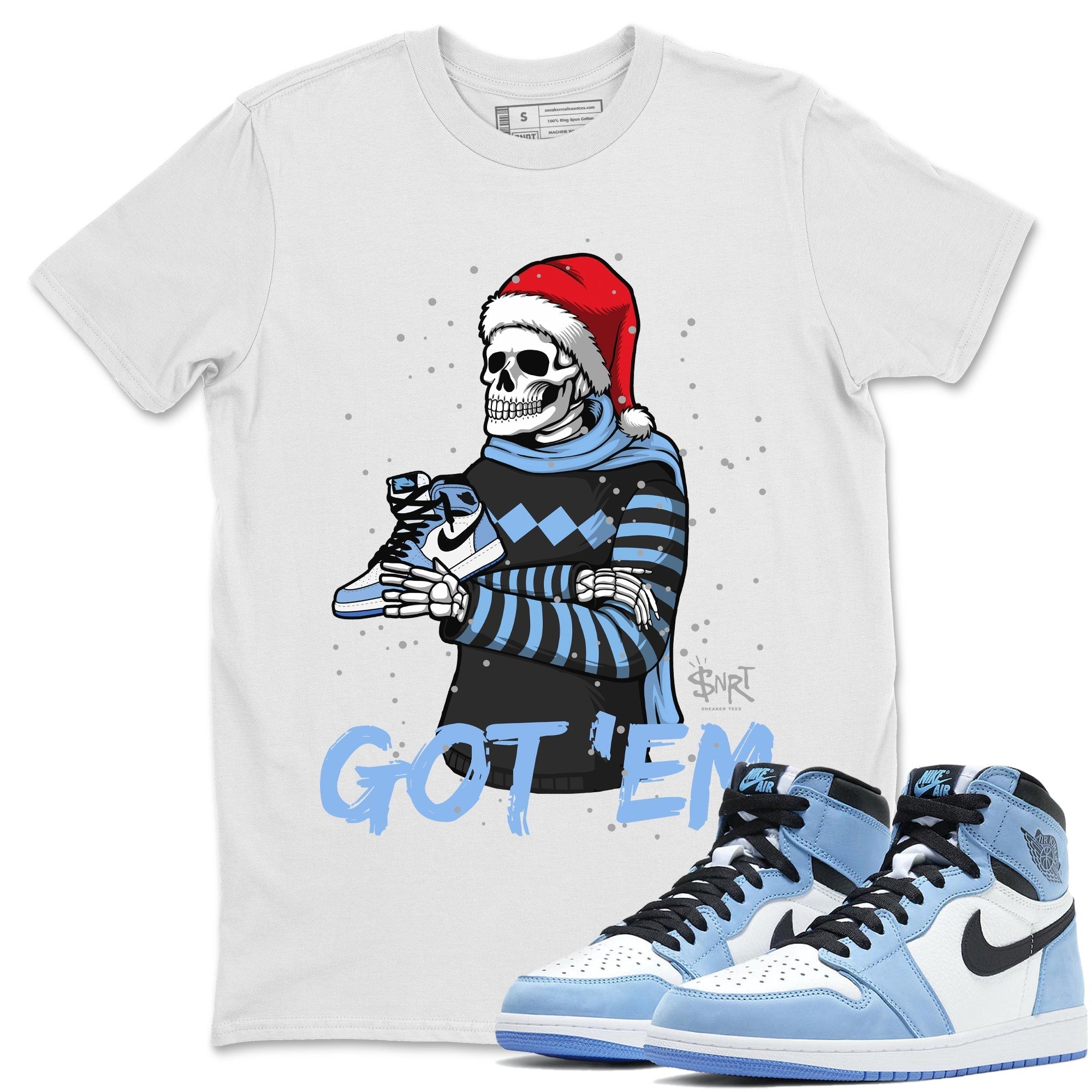 Skull Got Em Unisex Tops - Air Jordan 1 University Blue