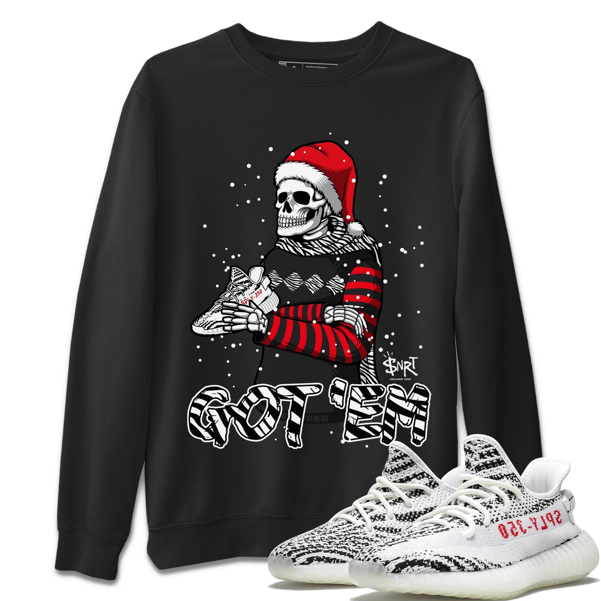 Skull Got Em Unisex Tops - Yeezy 350 Zebra
