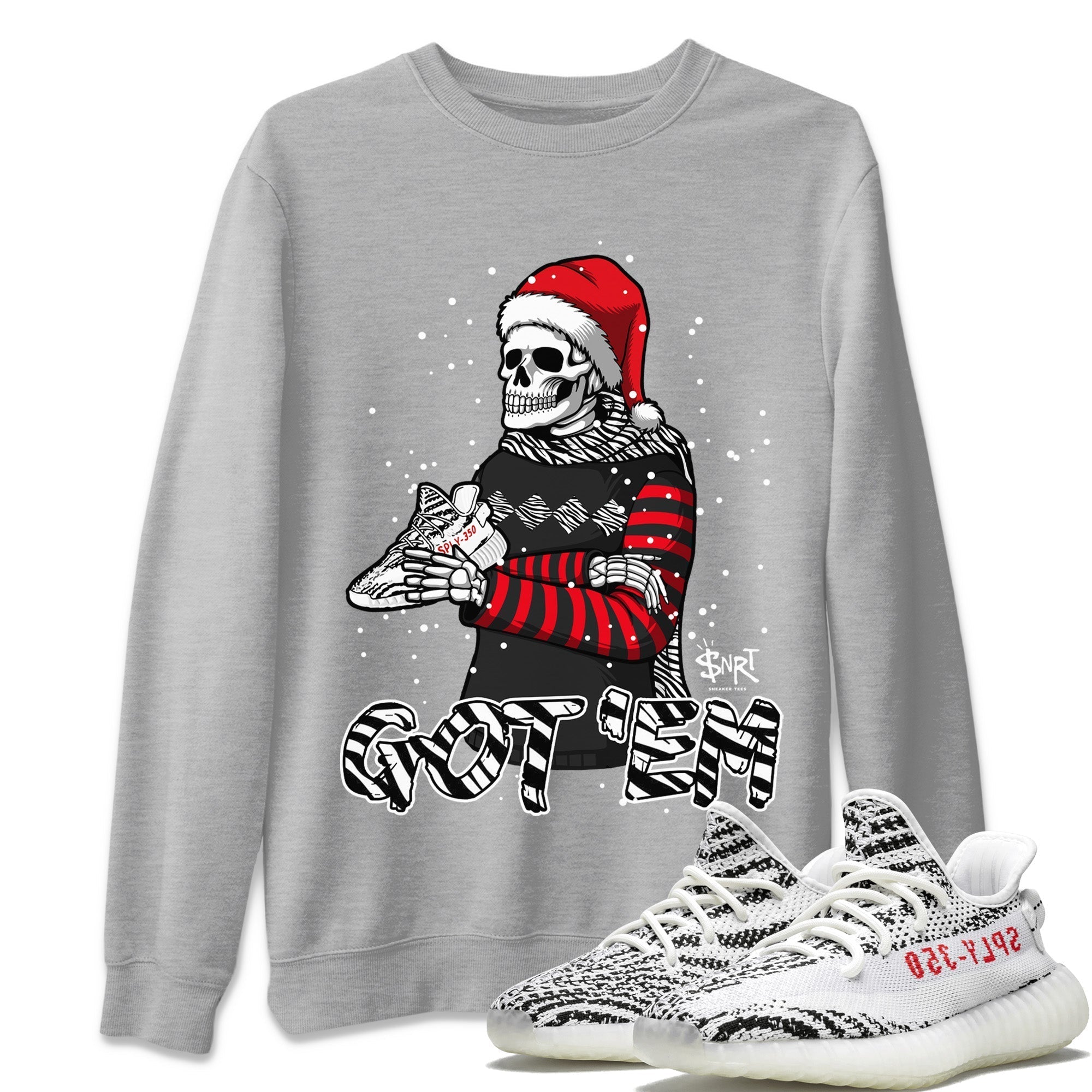 Skull Got Em Unisex Tops - Yeezy 350 Zebra