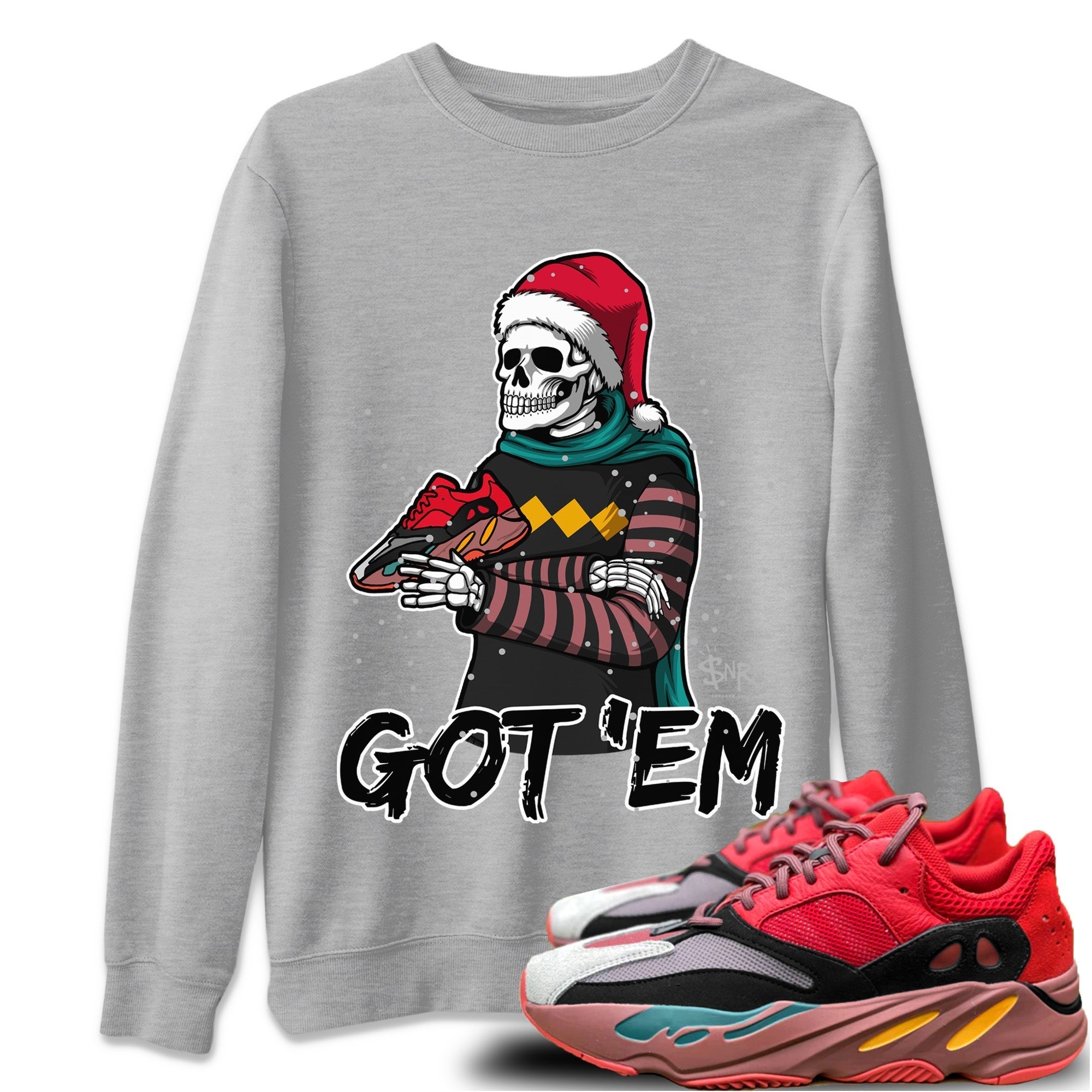 Skull Got Em Unisex Tops - Yeezy 700 Hi-Res Red