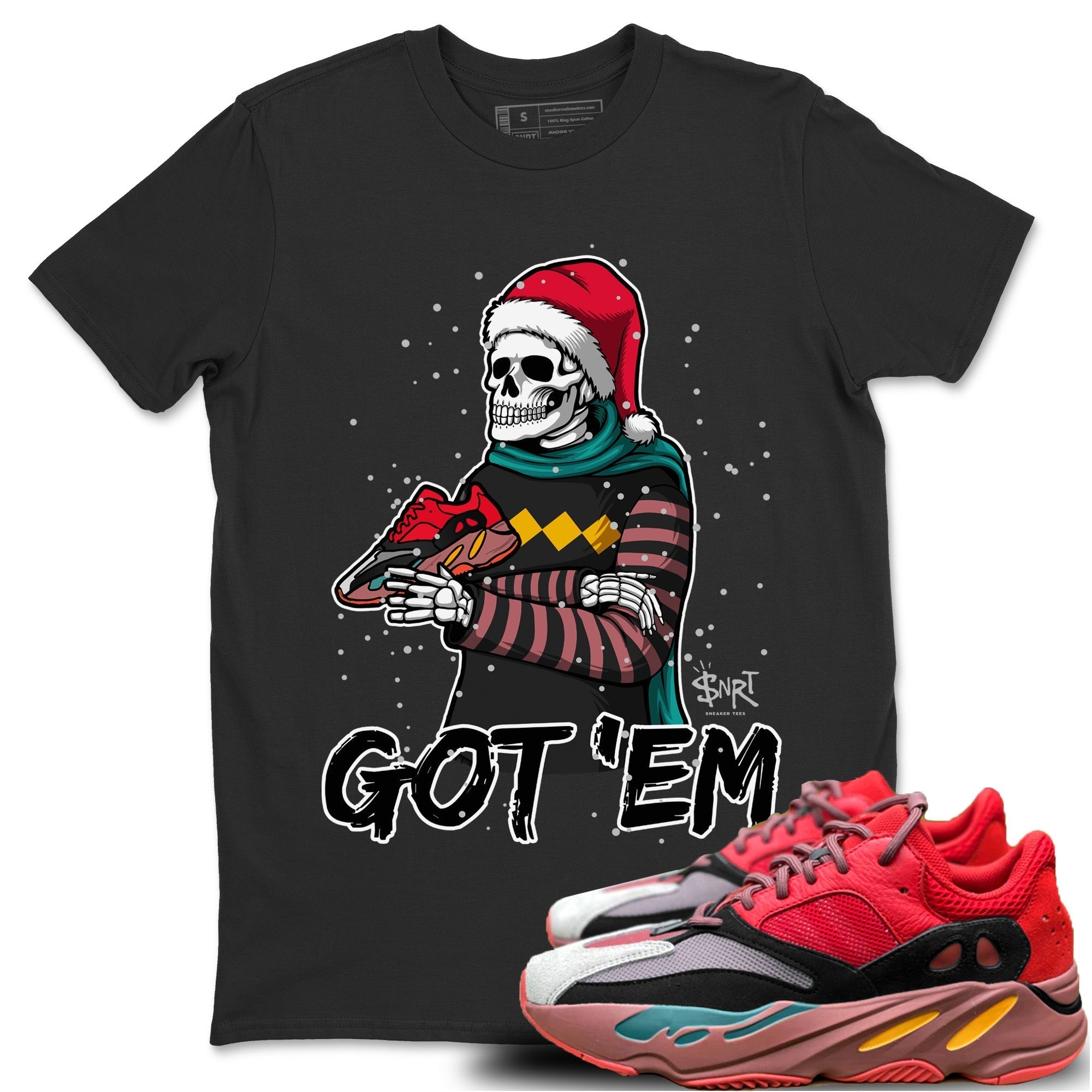 Skull Got Em Unisex Tops - Yeezy 700 Hi-Res Red