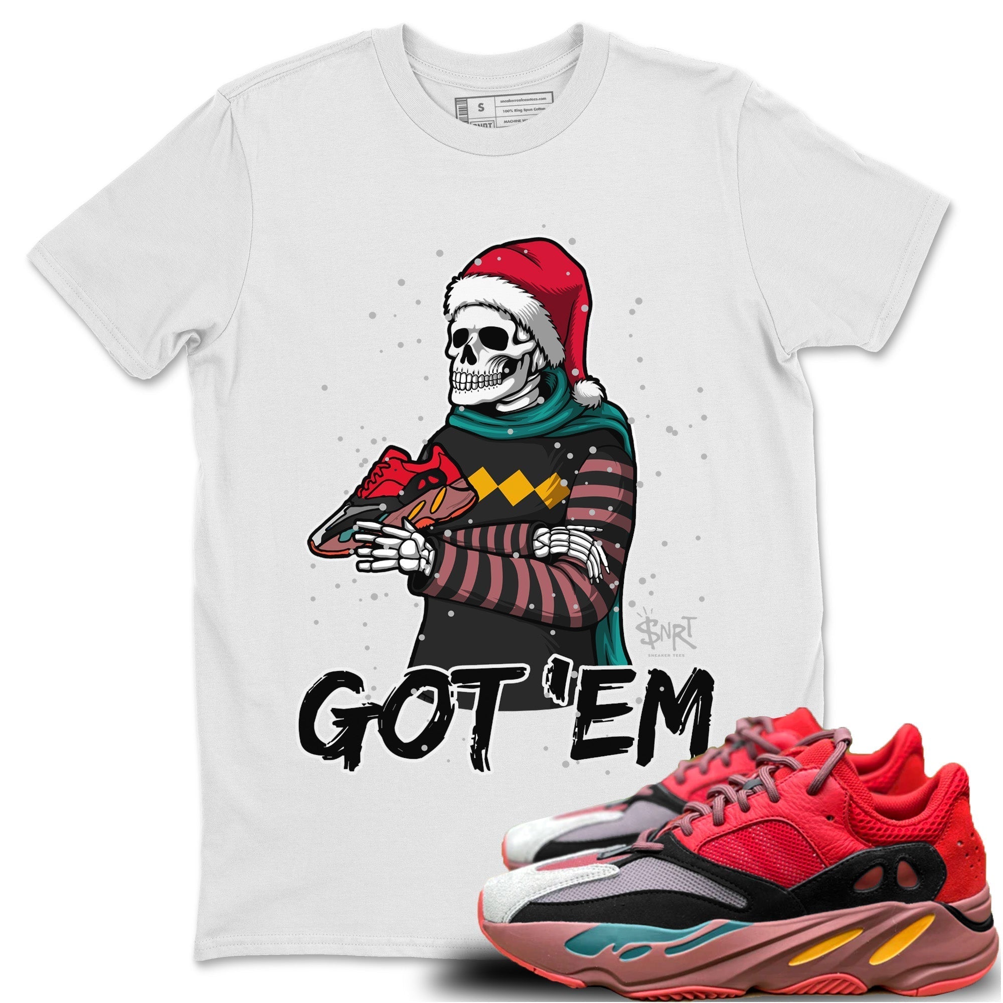 Skull Got Em Unisex Tops - Yeezy 700 Hi-Res Red