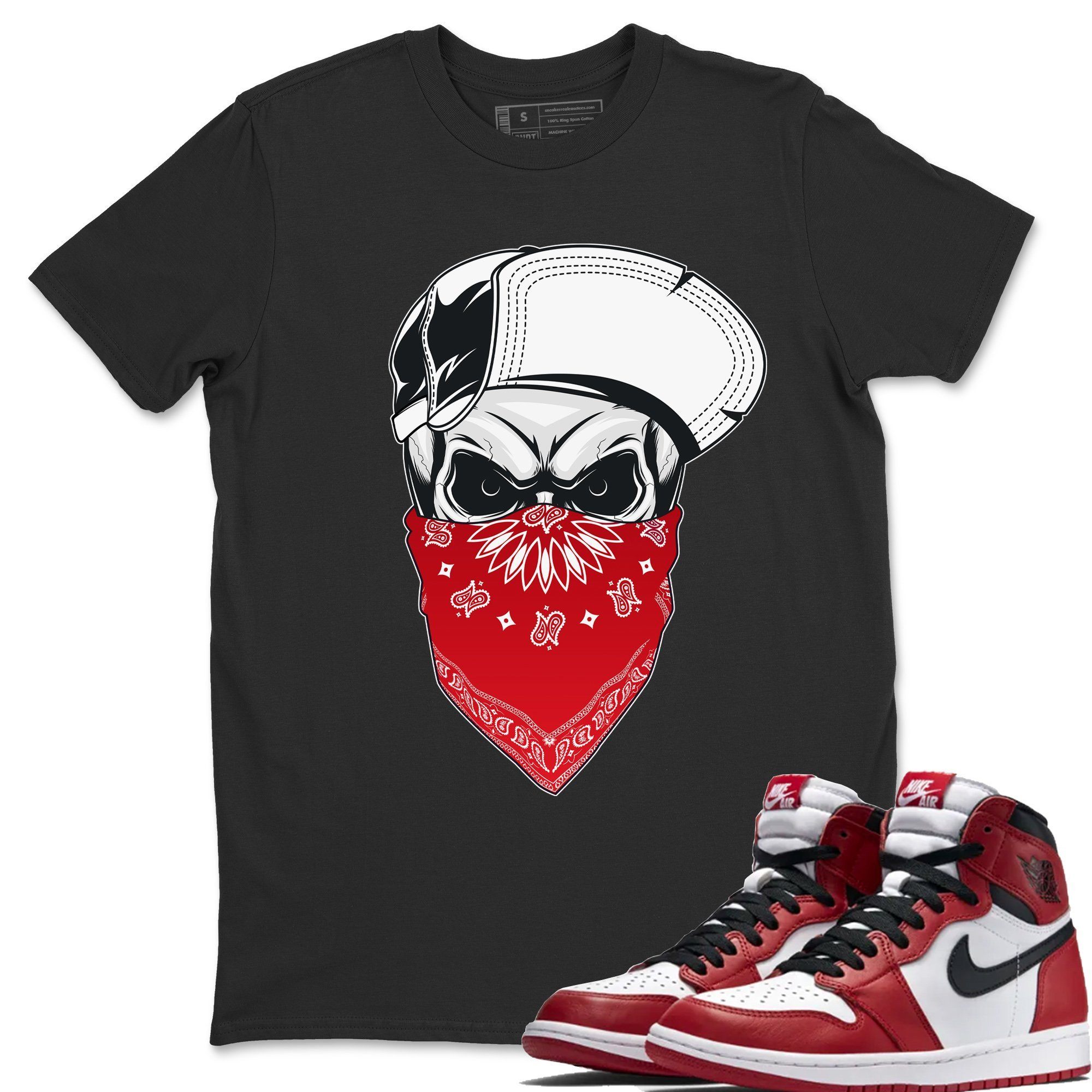 Skull Hat Unisex Tops - Air Jordan 1 Varsity Red