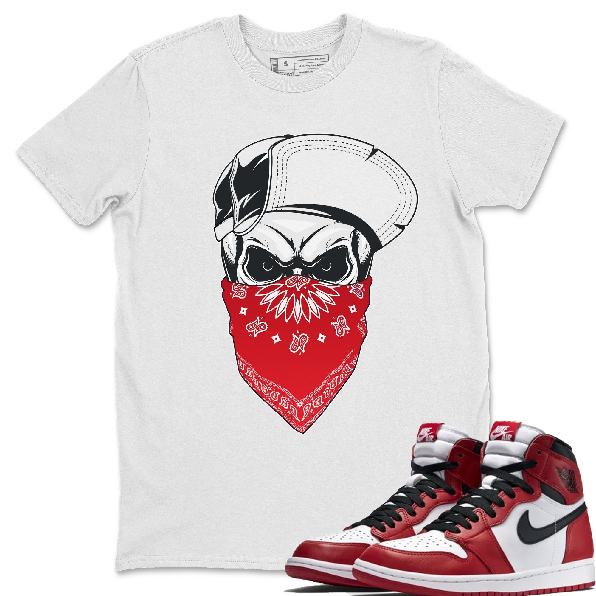 Skull Hat Unisex Tops - Air Jordan 1 Varsity Red