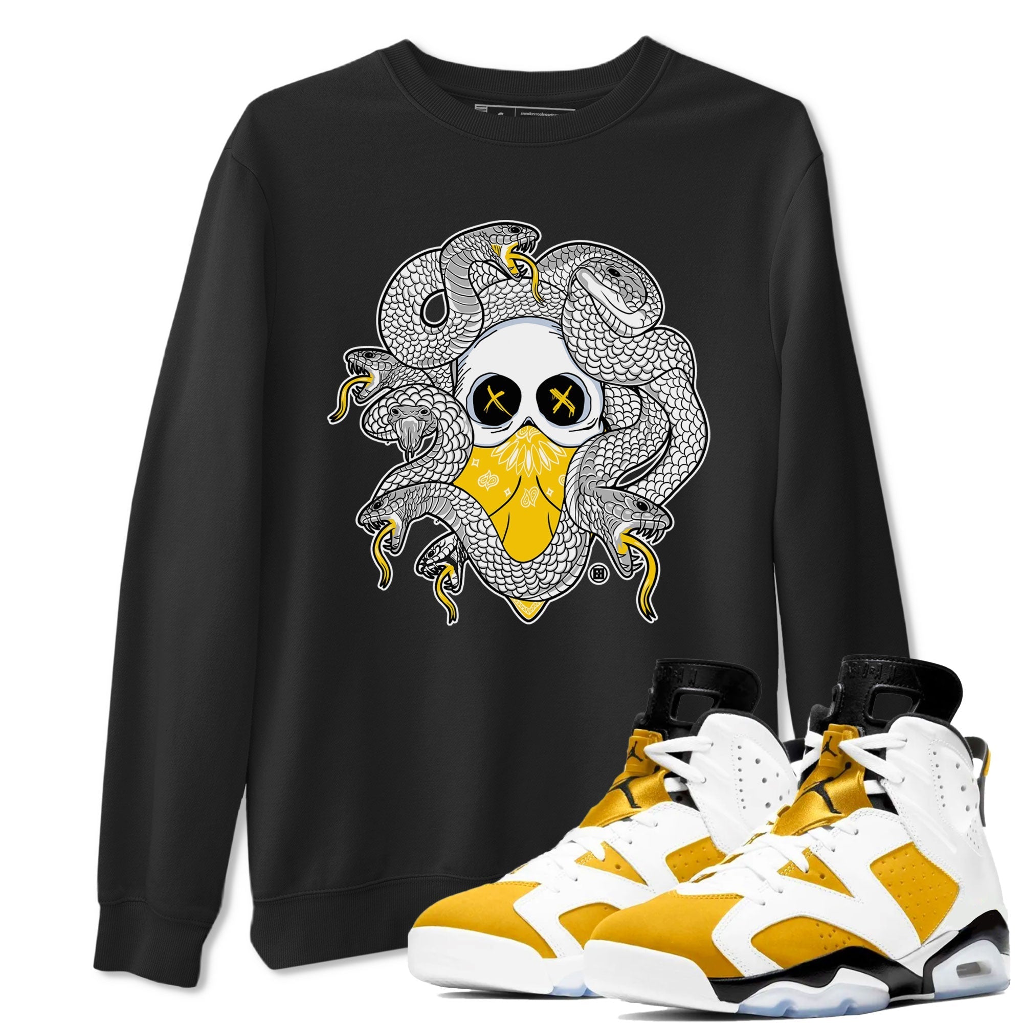 Skull Medusa snkmatch Tee - Air Jordan 6 Yellow Ochre