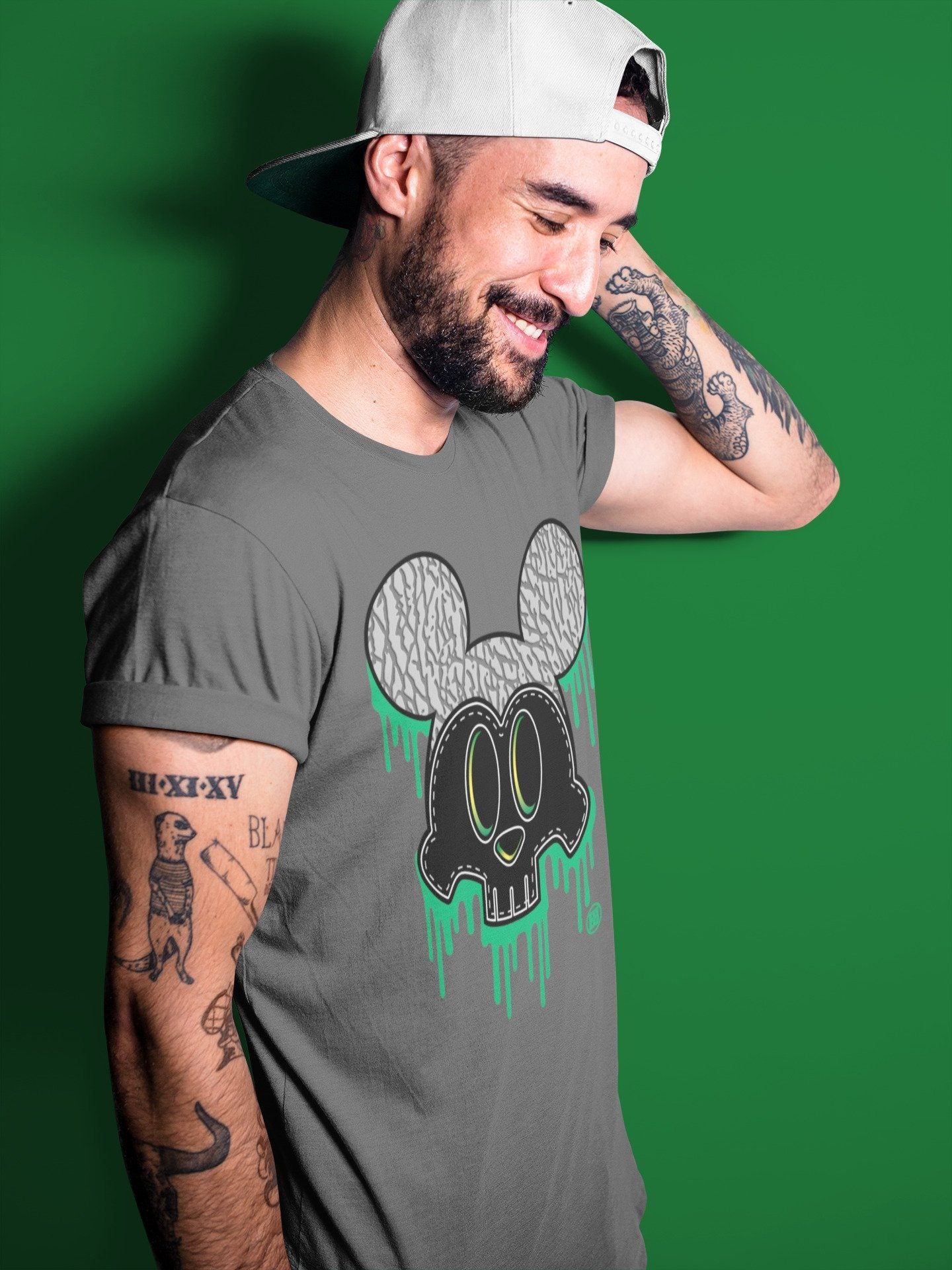 Skull Mouse Unisex Tops - Air Jordan 3 Pine Green