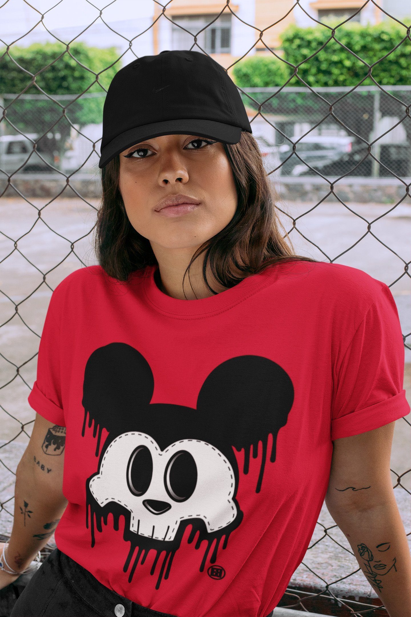Skull Mouse Unisex Tops - Air Jordan 4 Red Thunder