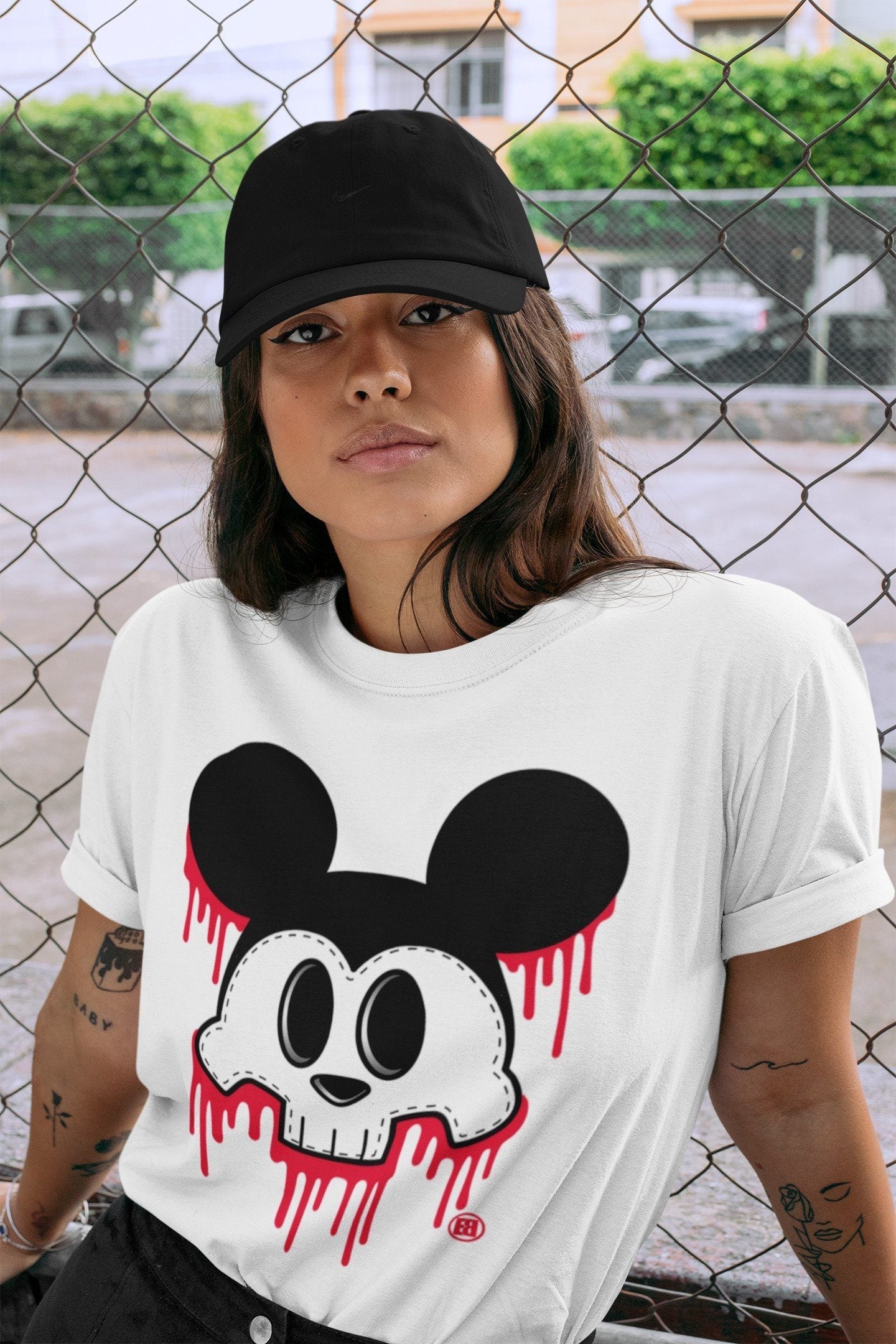 Skull Mouse Unisex Tops - Air Jordan 4 Red Thunder