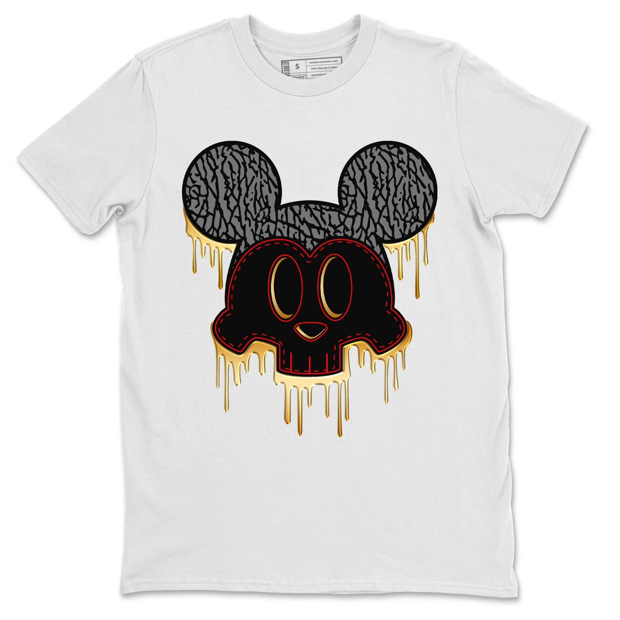 Skull Mouse Unisex Tops - Air Jordan 3 Black Gold