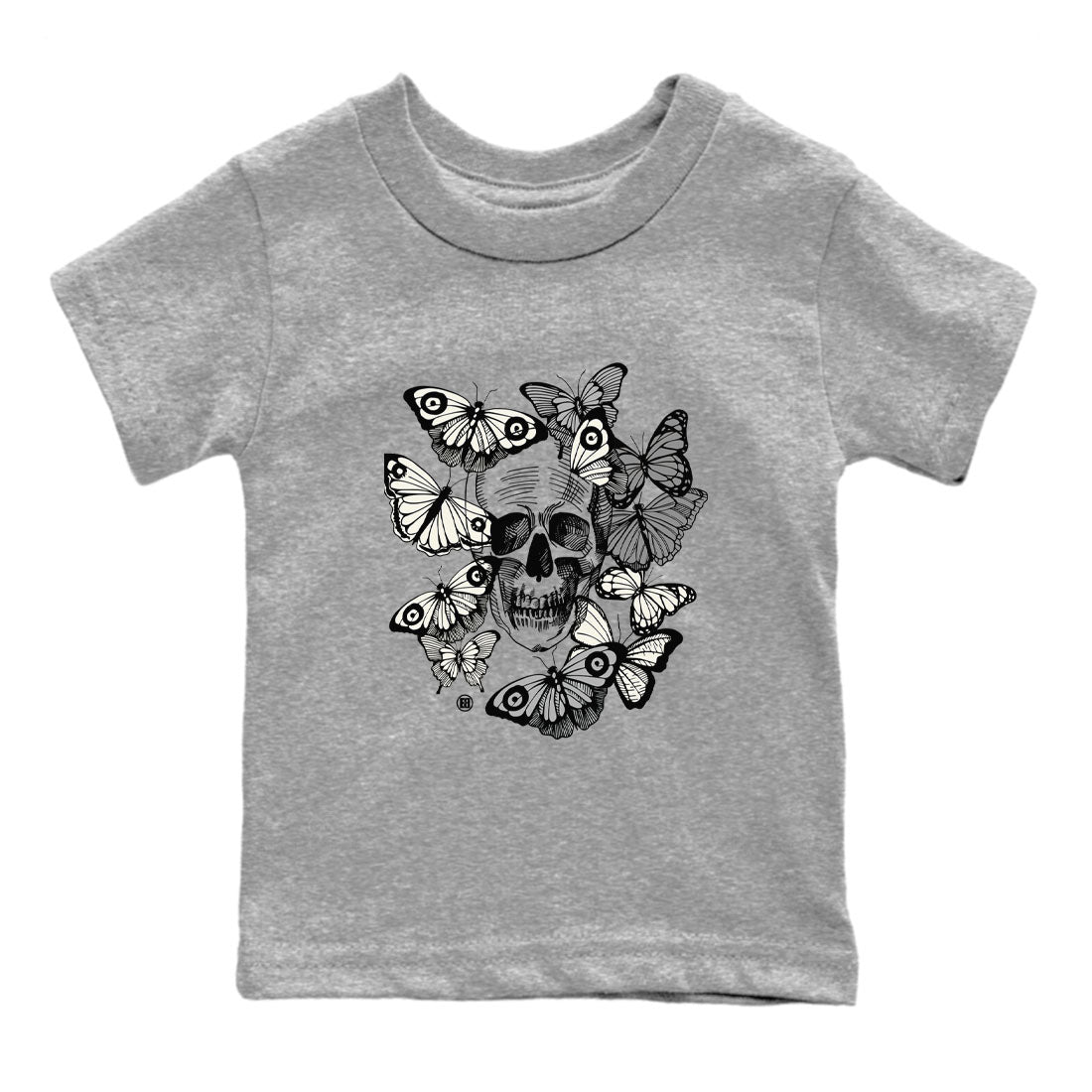 Skull With Butterflies snkmatch Tees Kids - Air Jordan 3 Ivory