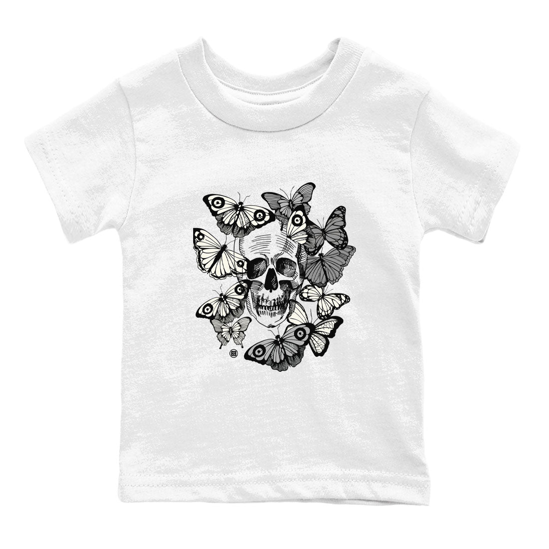 Skull With Butterflies snkmatch Tees Kids - Air Jordan 3 Ivory