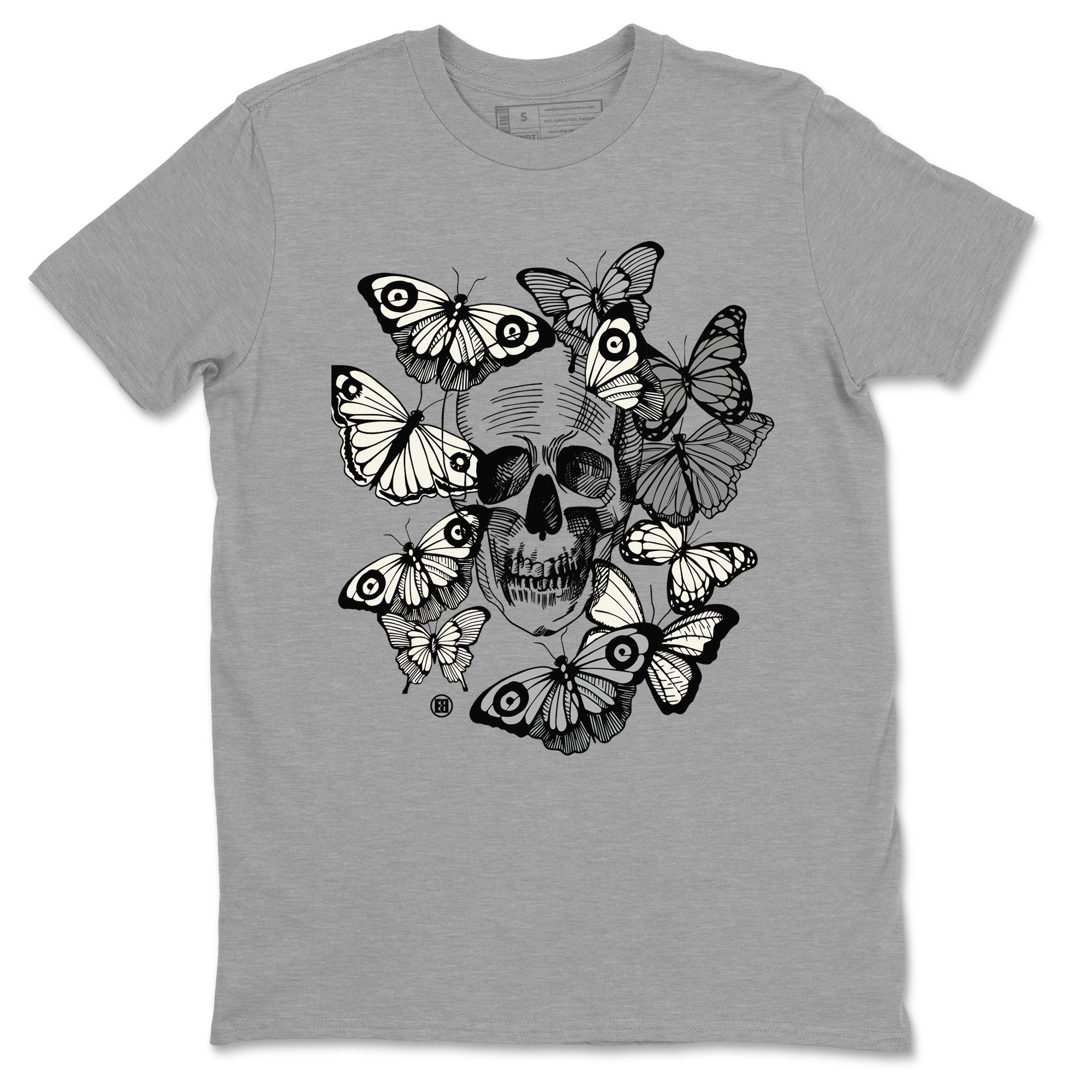 Skull With Butterflies snkmatch Tees - Air Jordan 3 Ivory