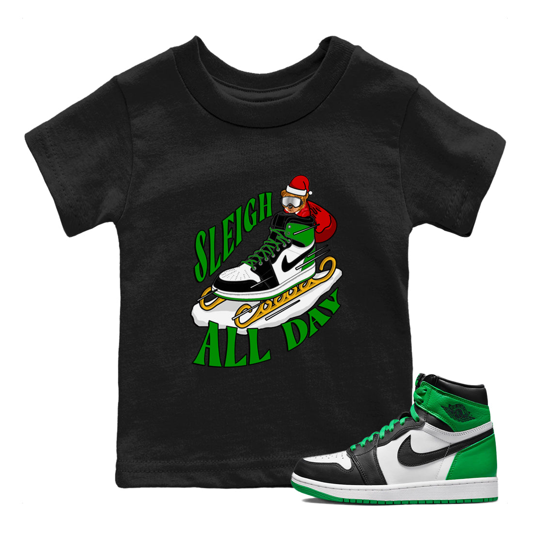 Sleigh All Day snkmatch Tee Kids - Air Jordan 1 Celtics
