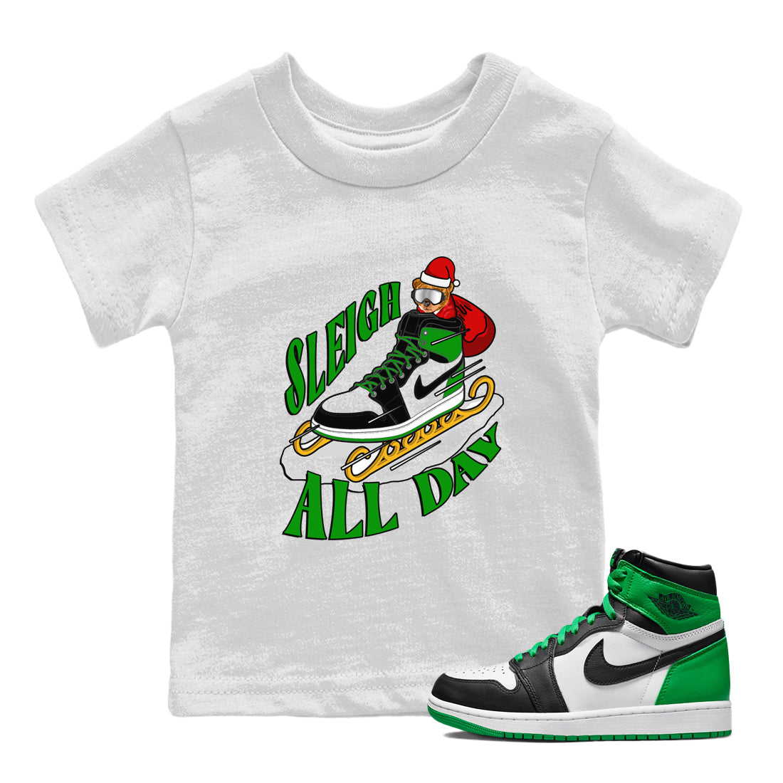 Sleigh All Day snkmatch Tee Kids - Air Jordan 1 Celtics