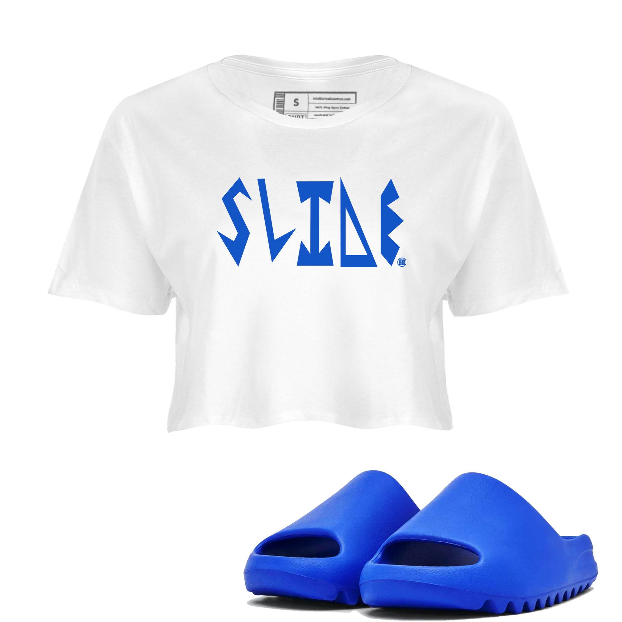 Slide Letters snkmatch Women's Top - Yeezy Slide Azure
