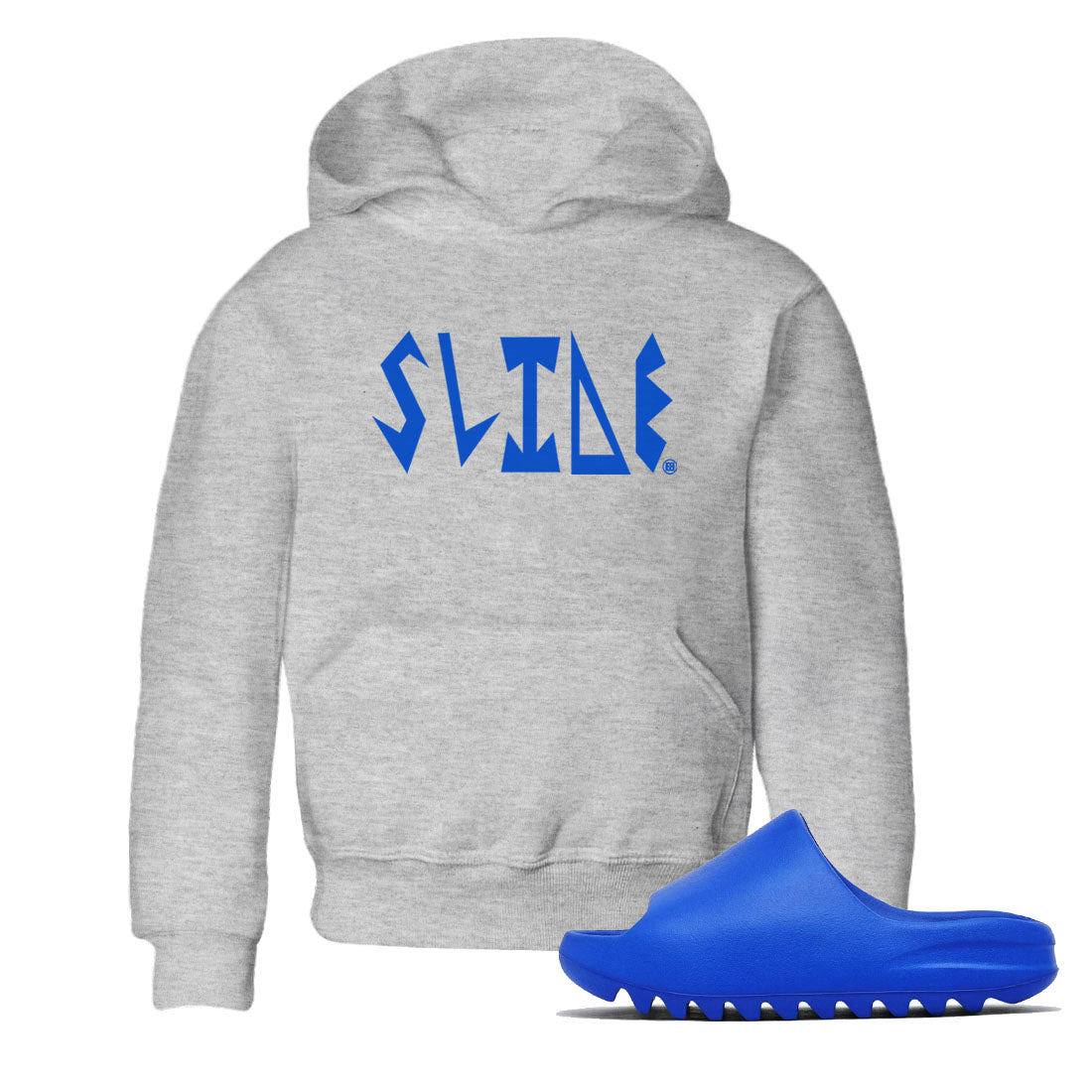 Slide Letters snkmatch Tees Kids - Yeezy Slide Azure