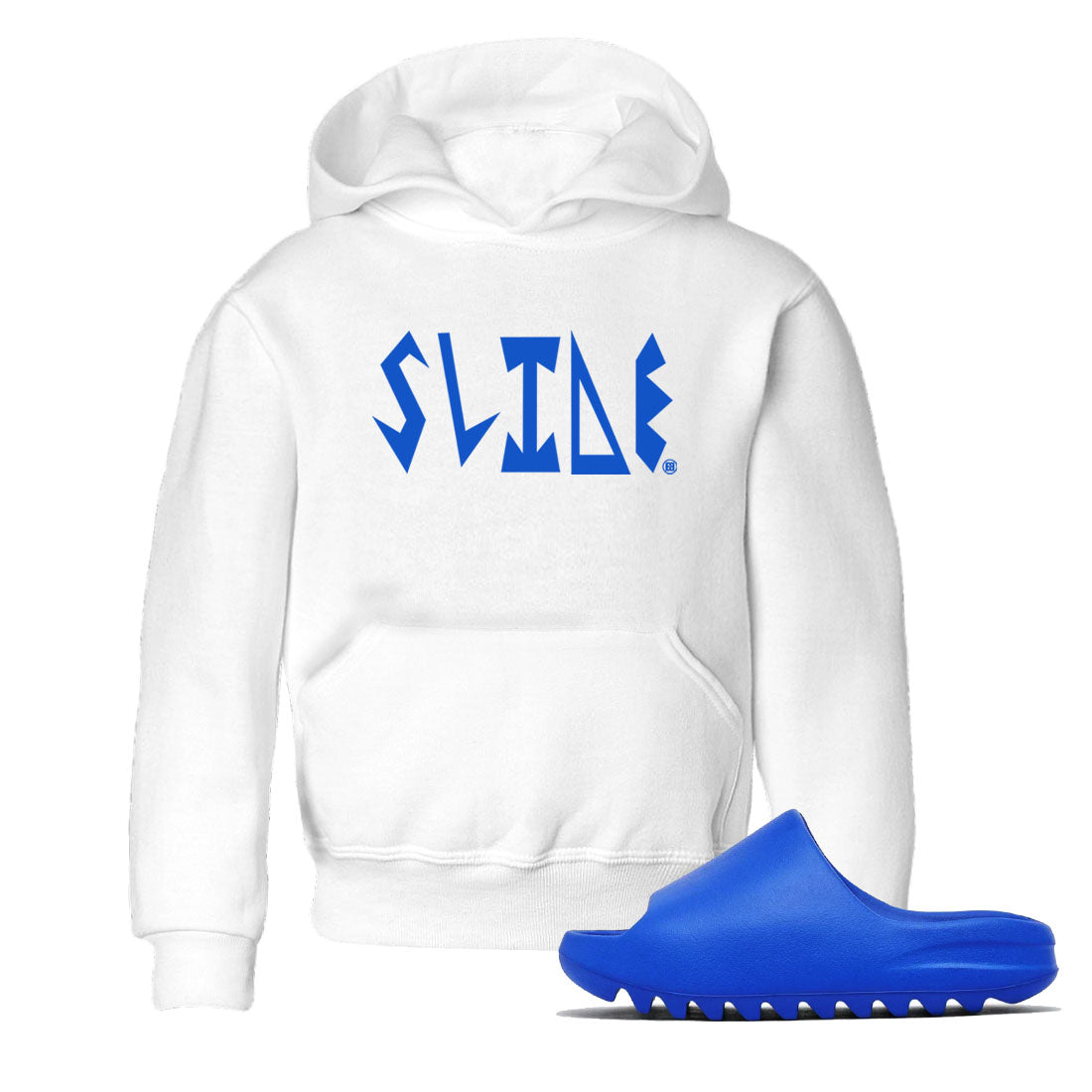 Slide Letters snkmatch Tees Kids - Yeezy Slide Azure