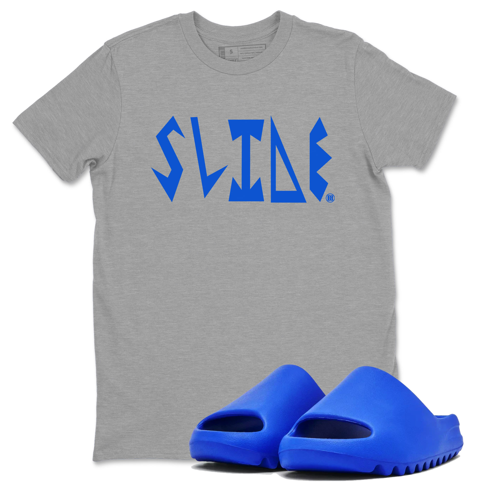 Slide Letters snkmatch Tees - Yeezy Slide Azure