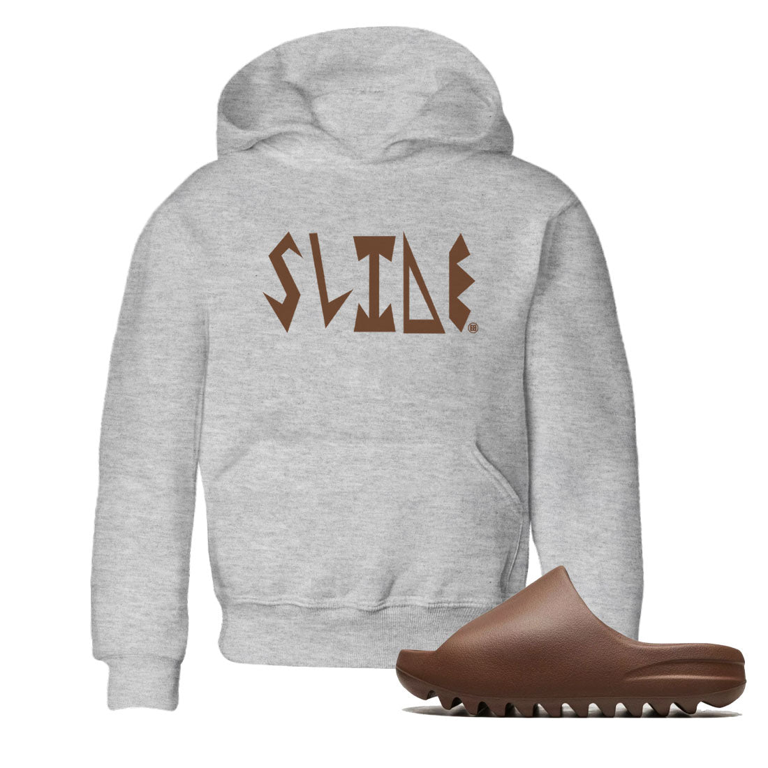 Slide Letters snkmatch Tees Kids - Yeezy Slide Flax
