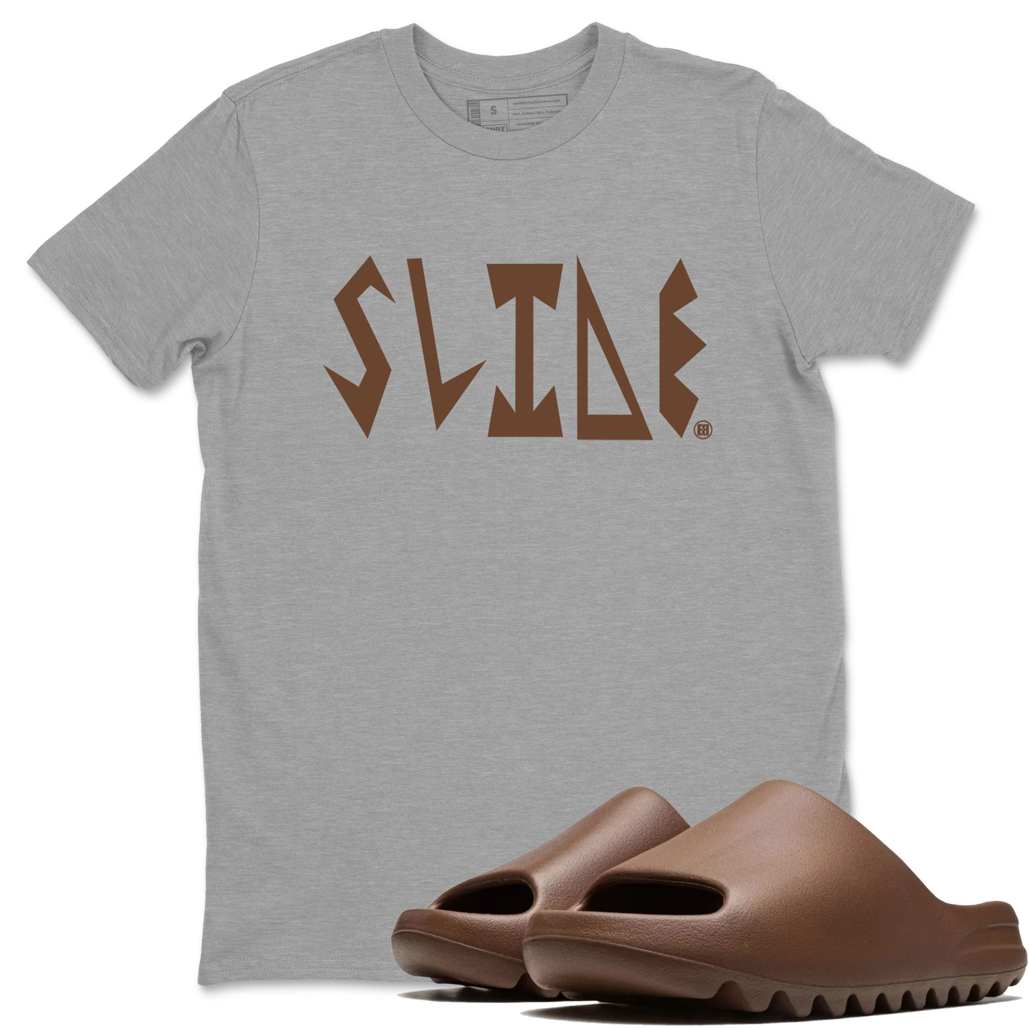 Slide Letters snkmatch Tees - Yeezy Slide Flax