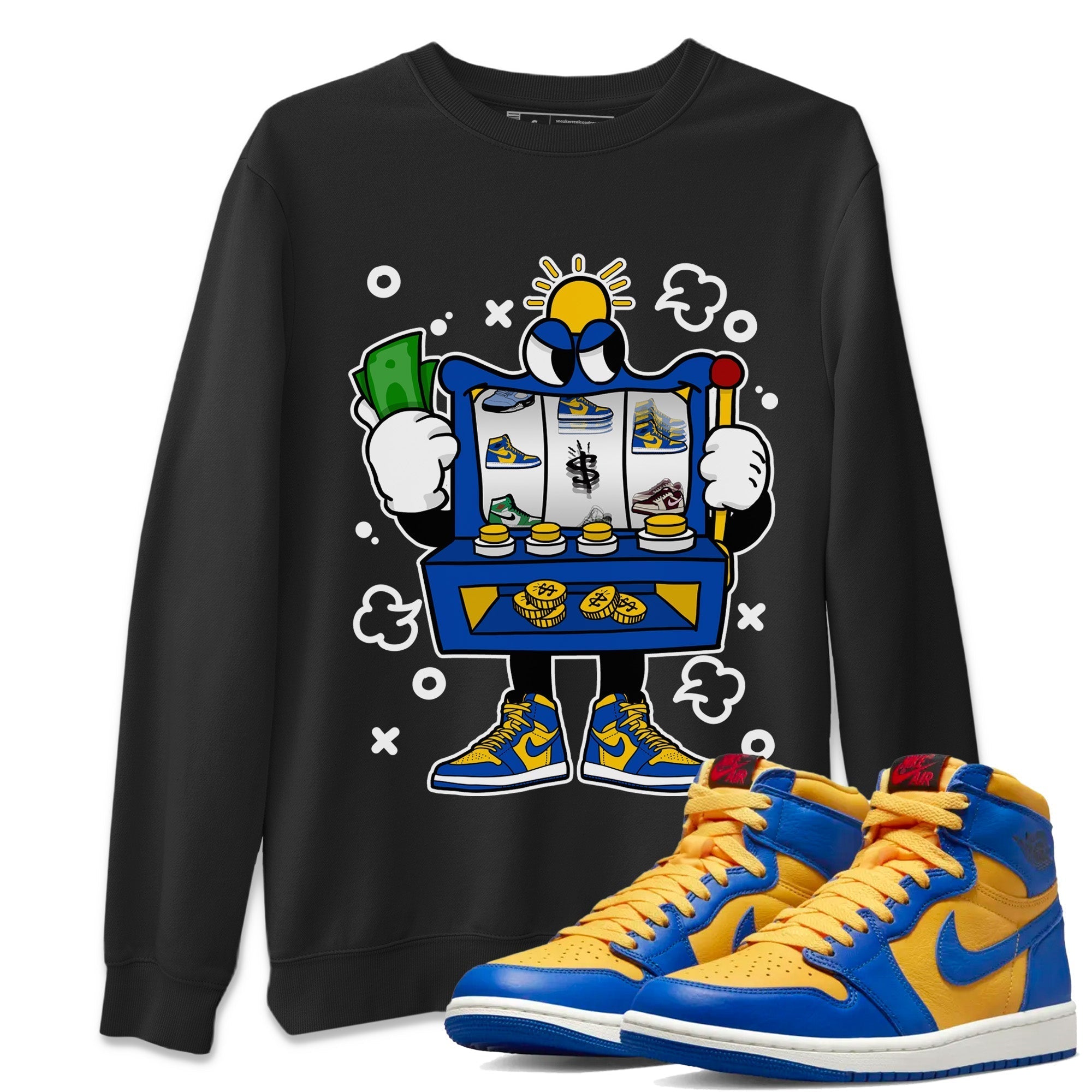 Slot Machine Unisex Tops - Air Jordan 1 Game Royal Varsity Maize