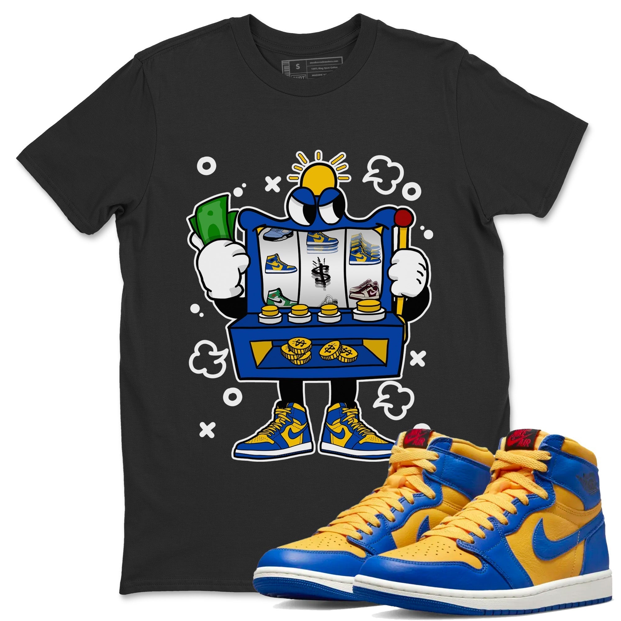 Slot Machine Unisex Tops - Air Jordan 1 Game Royal Varsity Maize