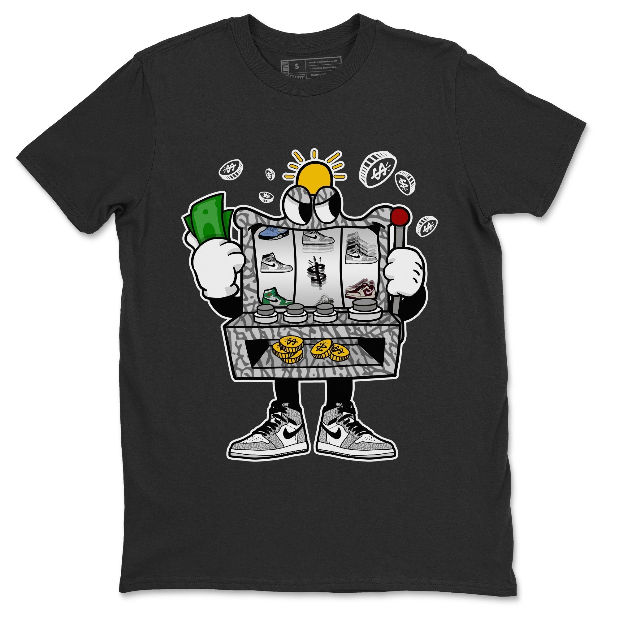 Slot Machine Unisex Tops - Air Jordan 1 White Cement