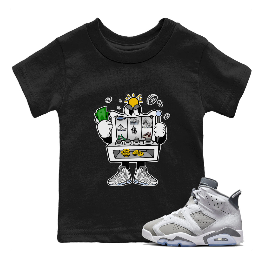 Slot Machine Kids Tops - Air Jordan 6 Cool Grey