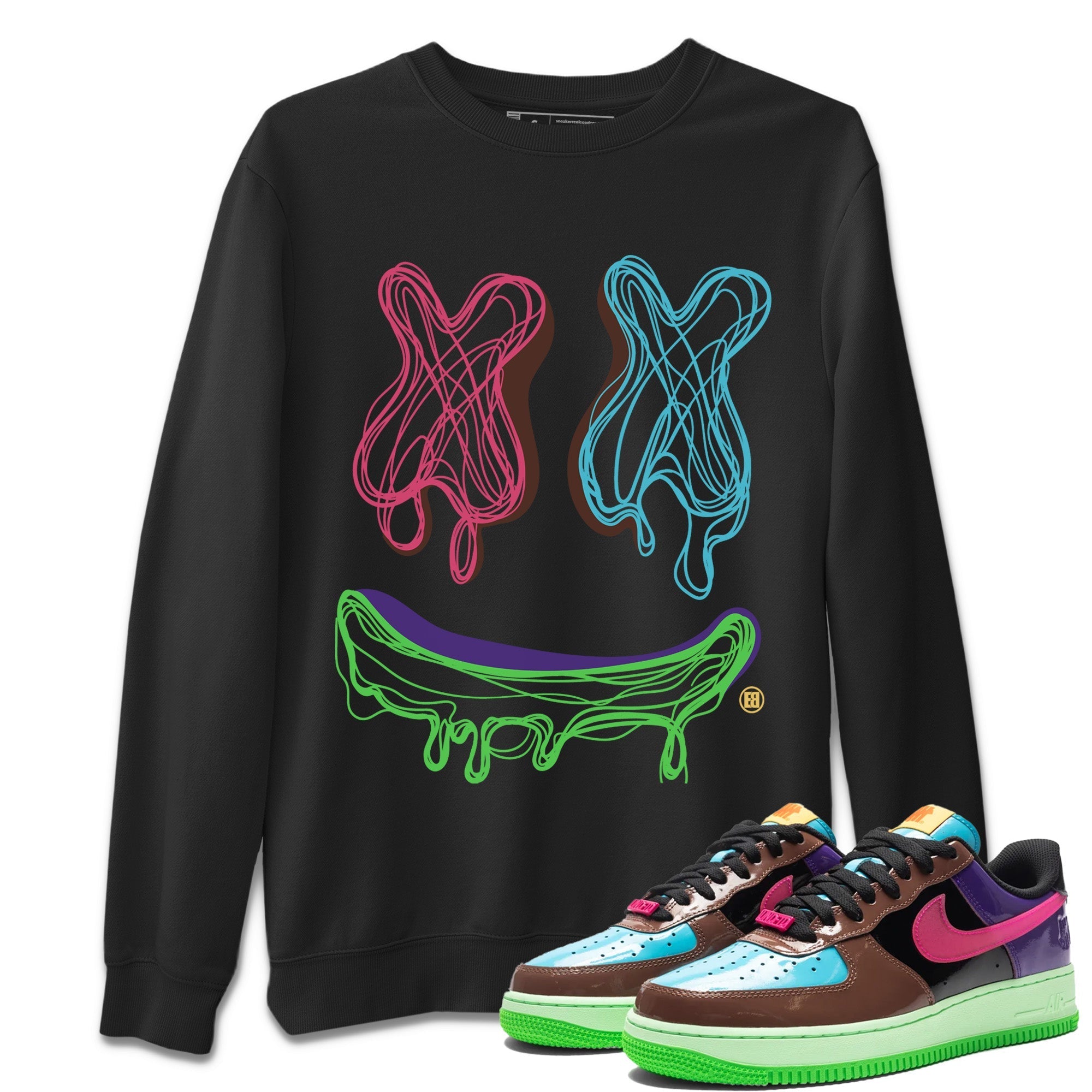 Smile Doodle snkmatch Tees - Air Force 1 Undefeated Fauna Brown