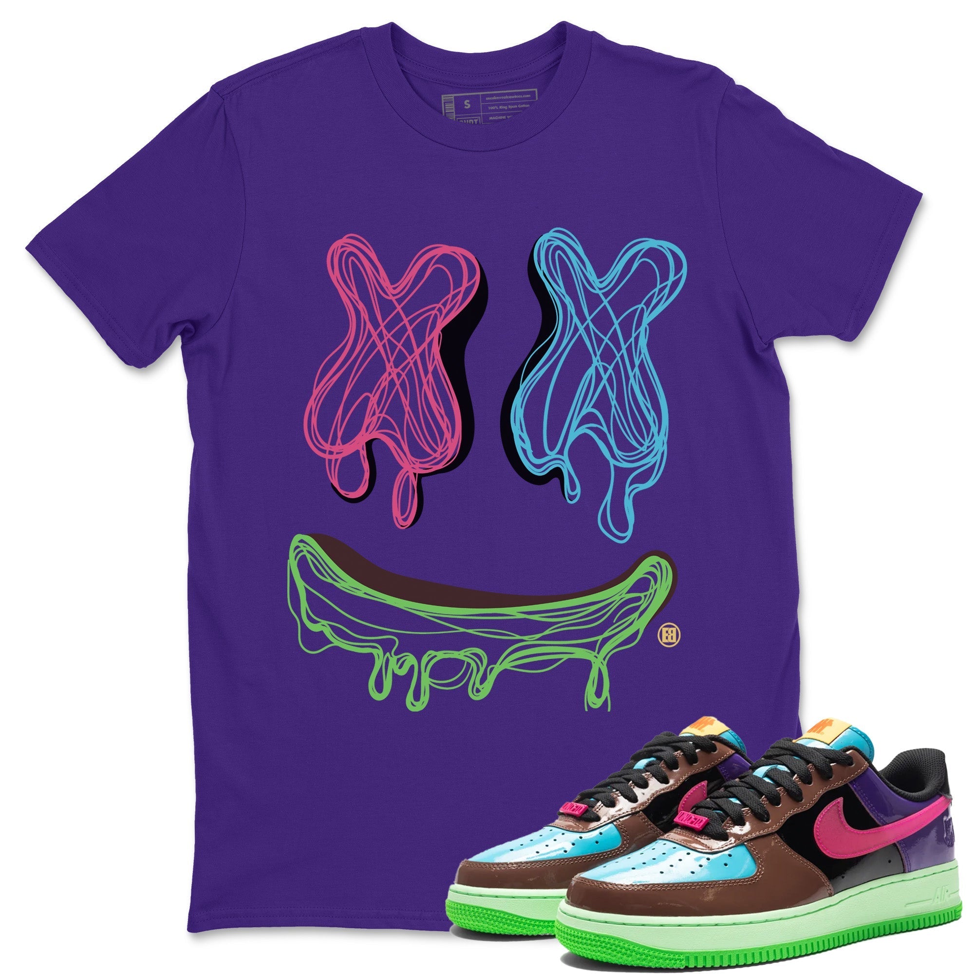 Smile Doodle snkmatch Tees - Air Force 1 Undefeated Fauna Brown