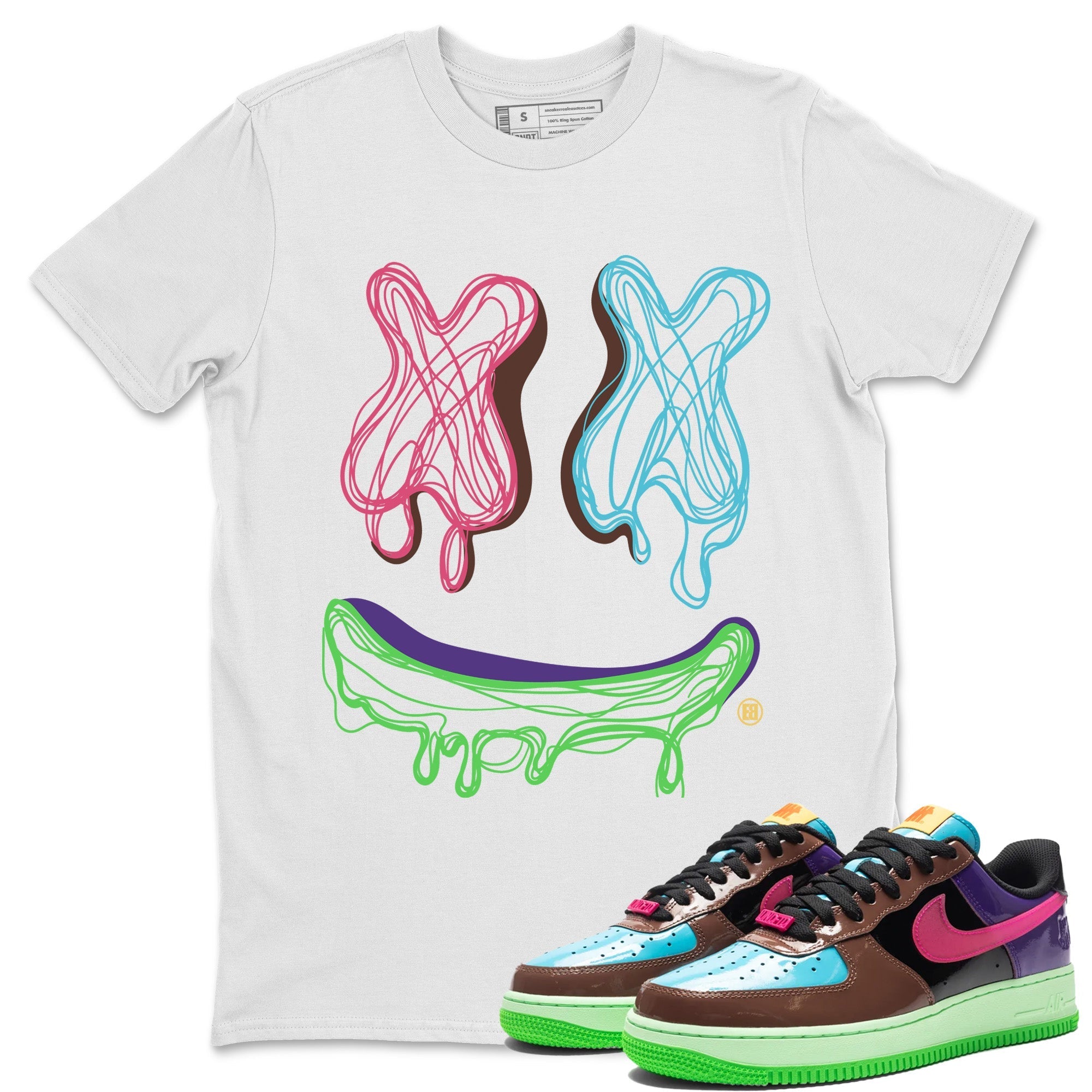 Smile Doodle snkmatch Tees - Air Force 1 Undefeated Fauna Brown