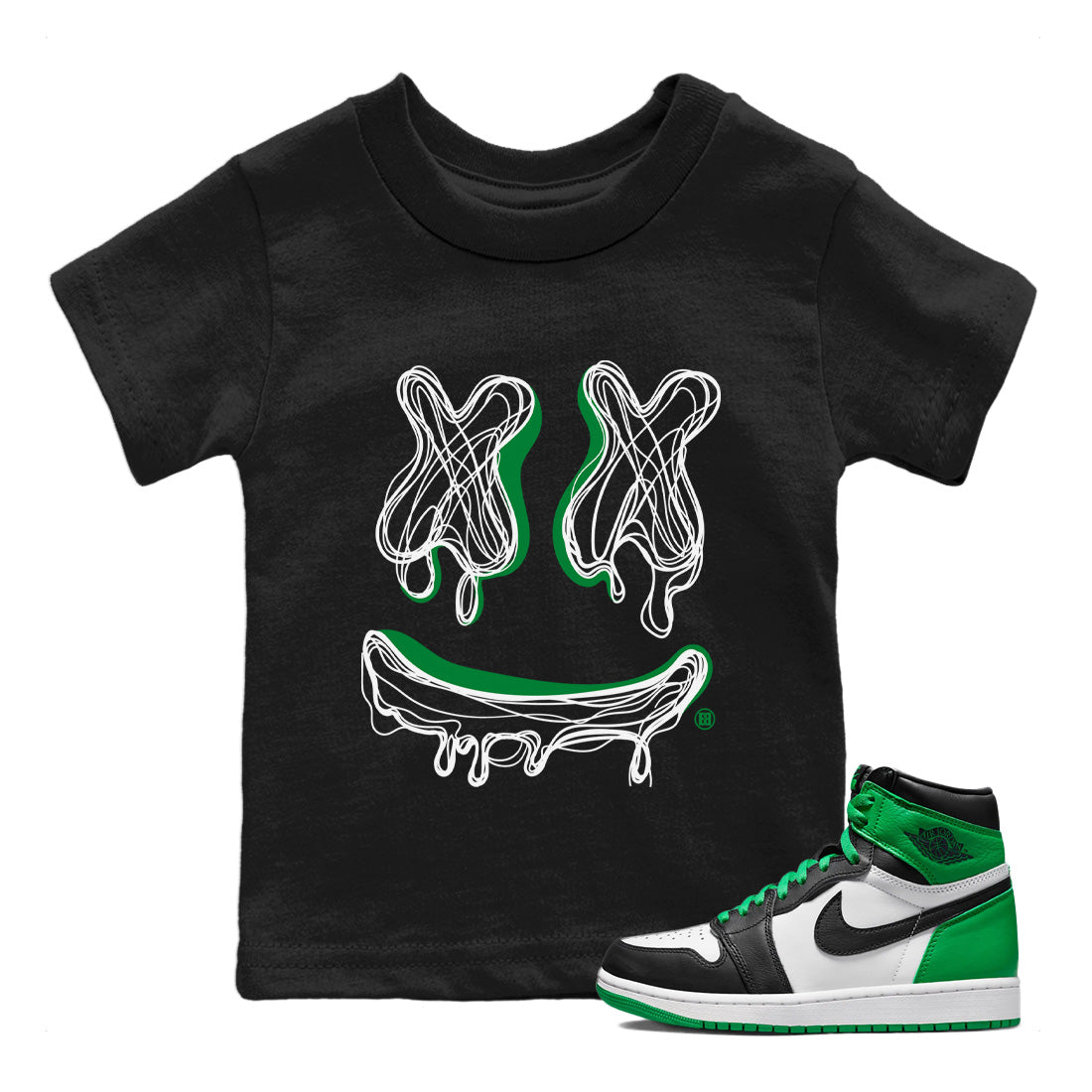 Smile Doodle snkmatch Tees Kids - Air Jordan 1 Celtics