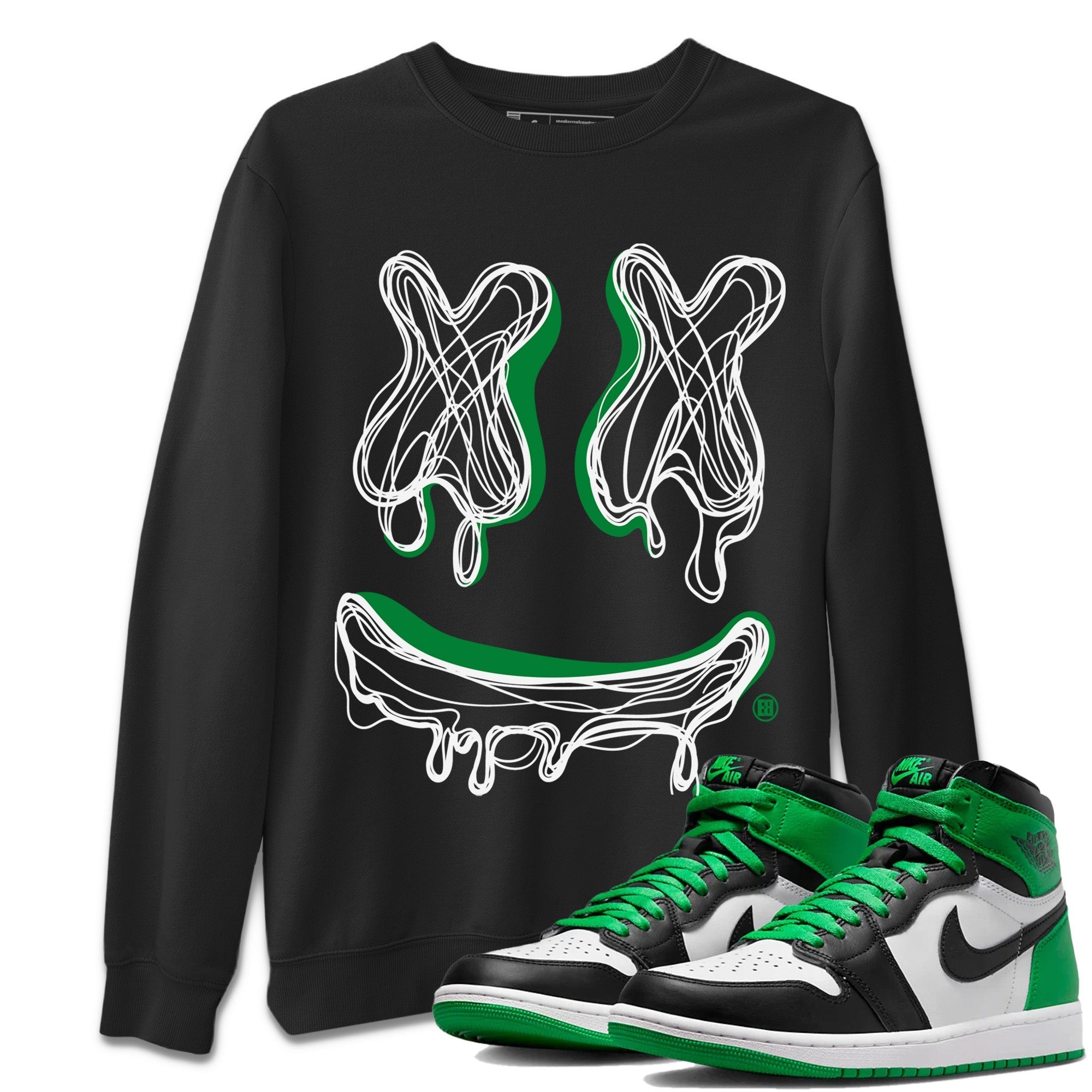 Smile Doodle snkmatch Tees - Air Jordan 1 Celtics