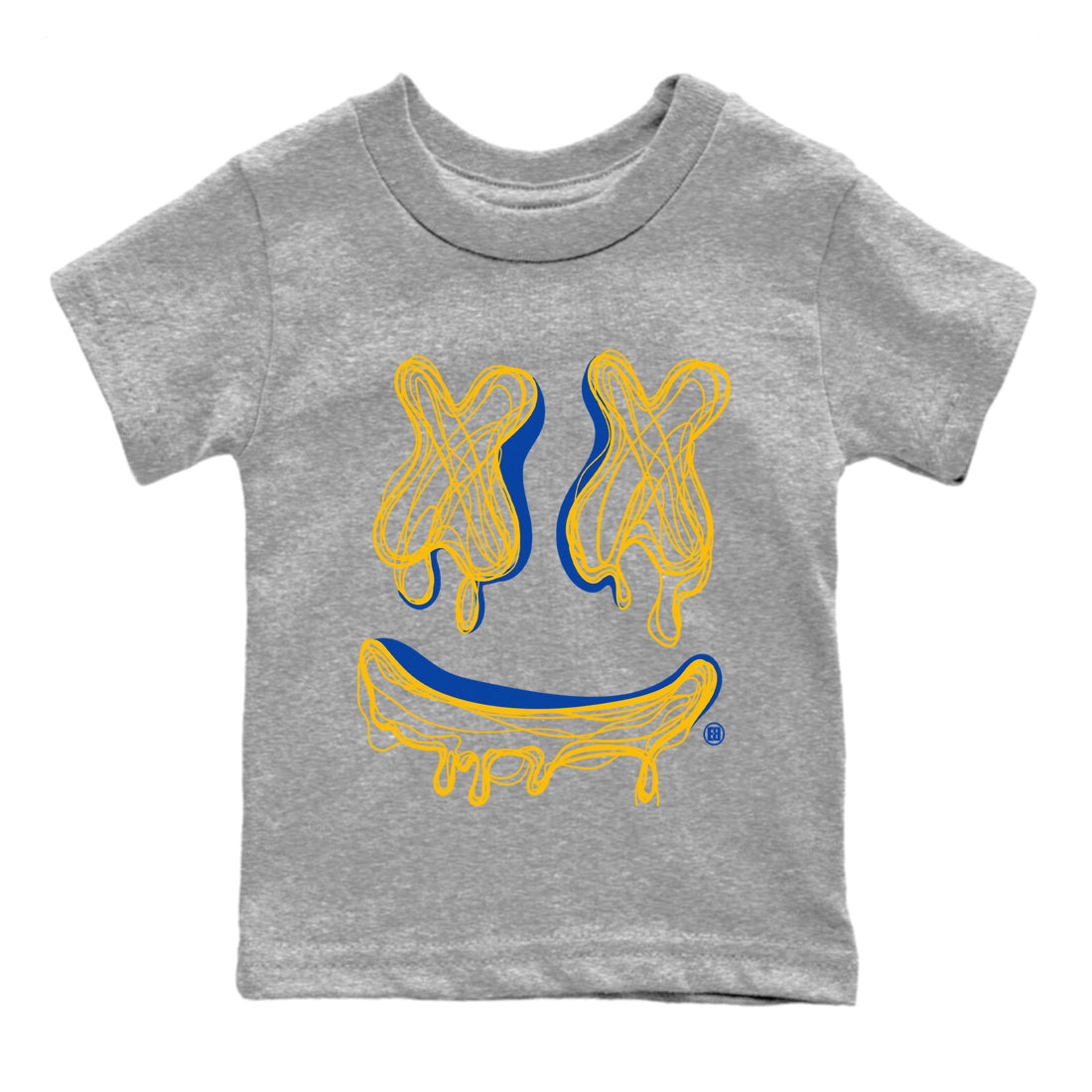 Smile Doodle snkmatch Tees Kids - Air Jordan 1 Game Royal Varsity Maize