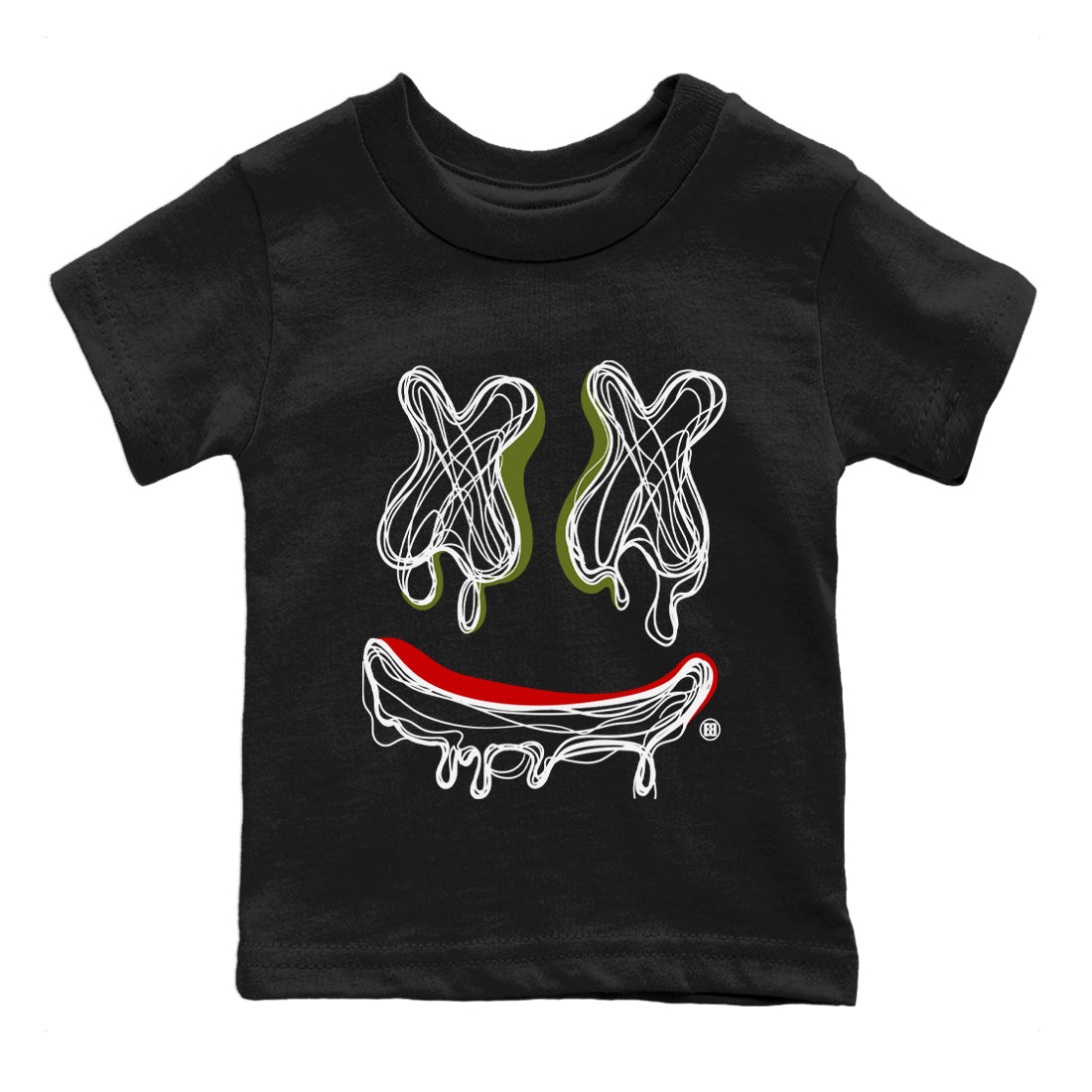 Smile Doodle snkmatch Tees Kids - Air Jordan 1 Travis Scott Olive