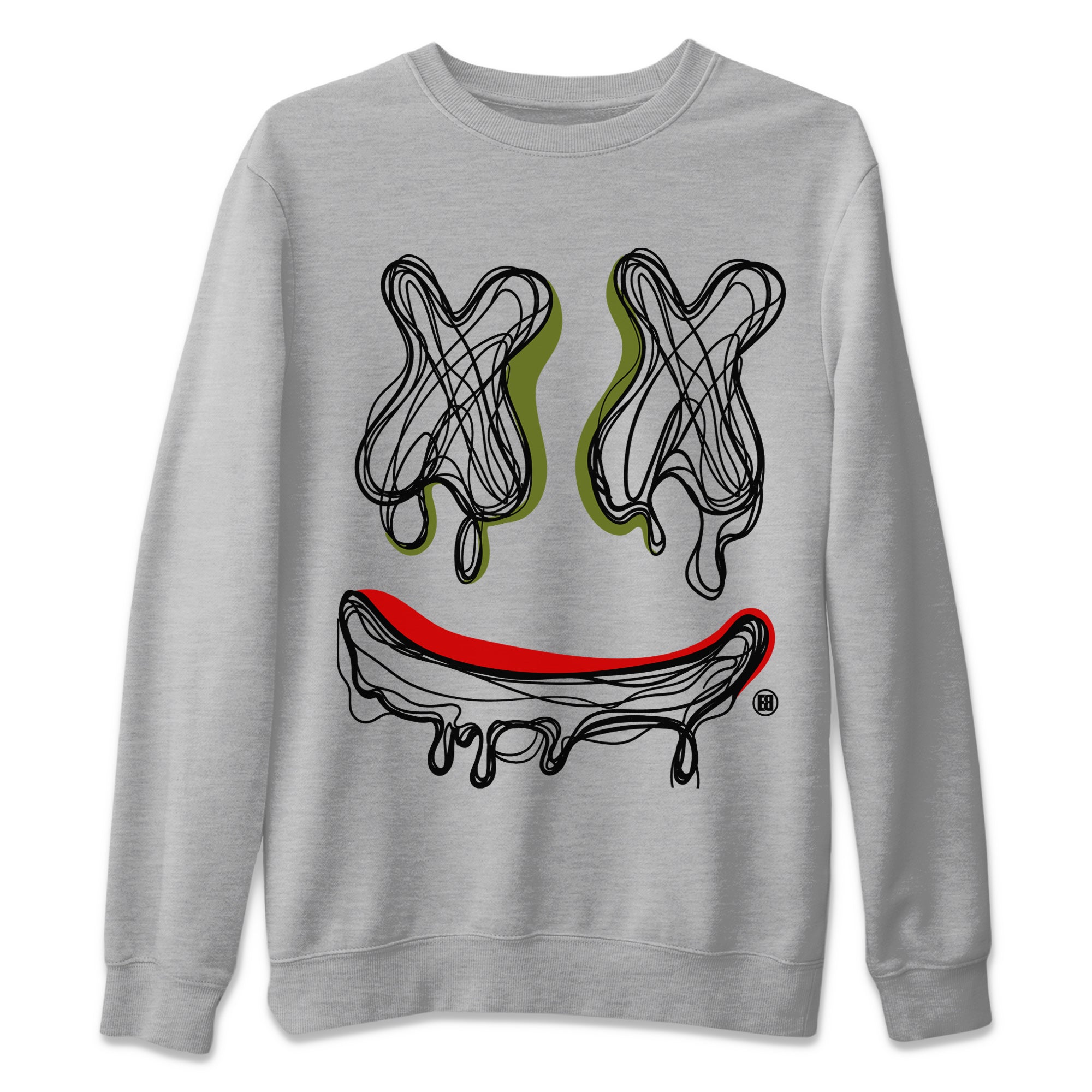 Smile Doodle snkmatch Tees - Air Jordan 1 Travis Scott Olive