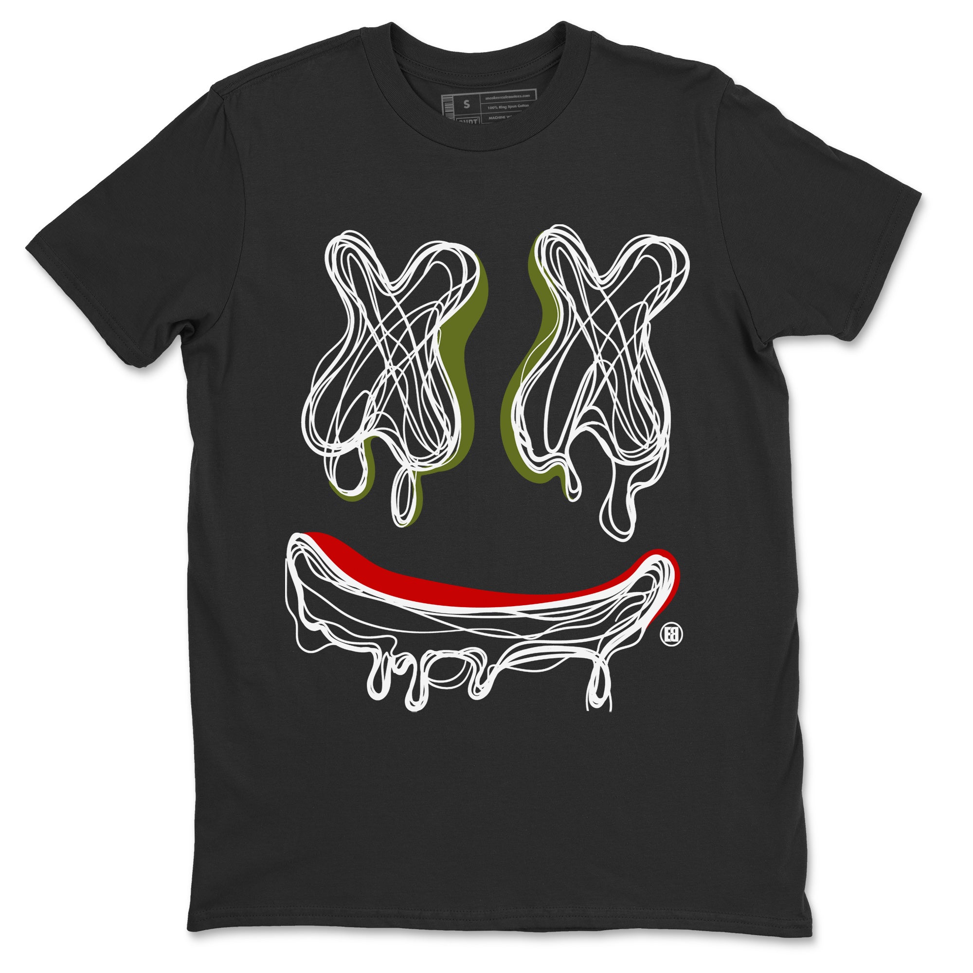 Smile Doodle snkmatch Tees - Air Jordan 1 Travis Scott Olive