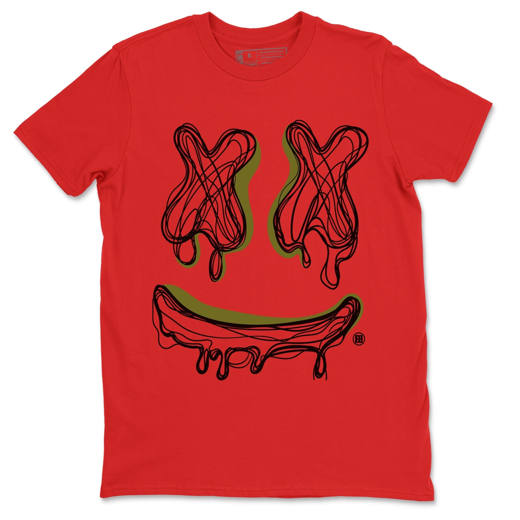 Smile Doodle snkmatch Tees - Air Jordan 1 Travis Scott Olive