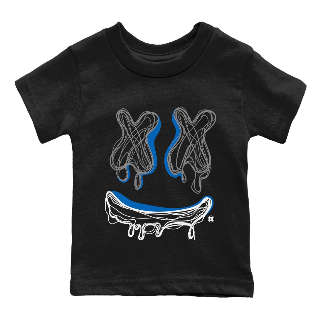 Smile Doodle snkmatch Tees Kids - Air Jordan 1 True Blue
